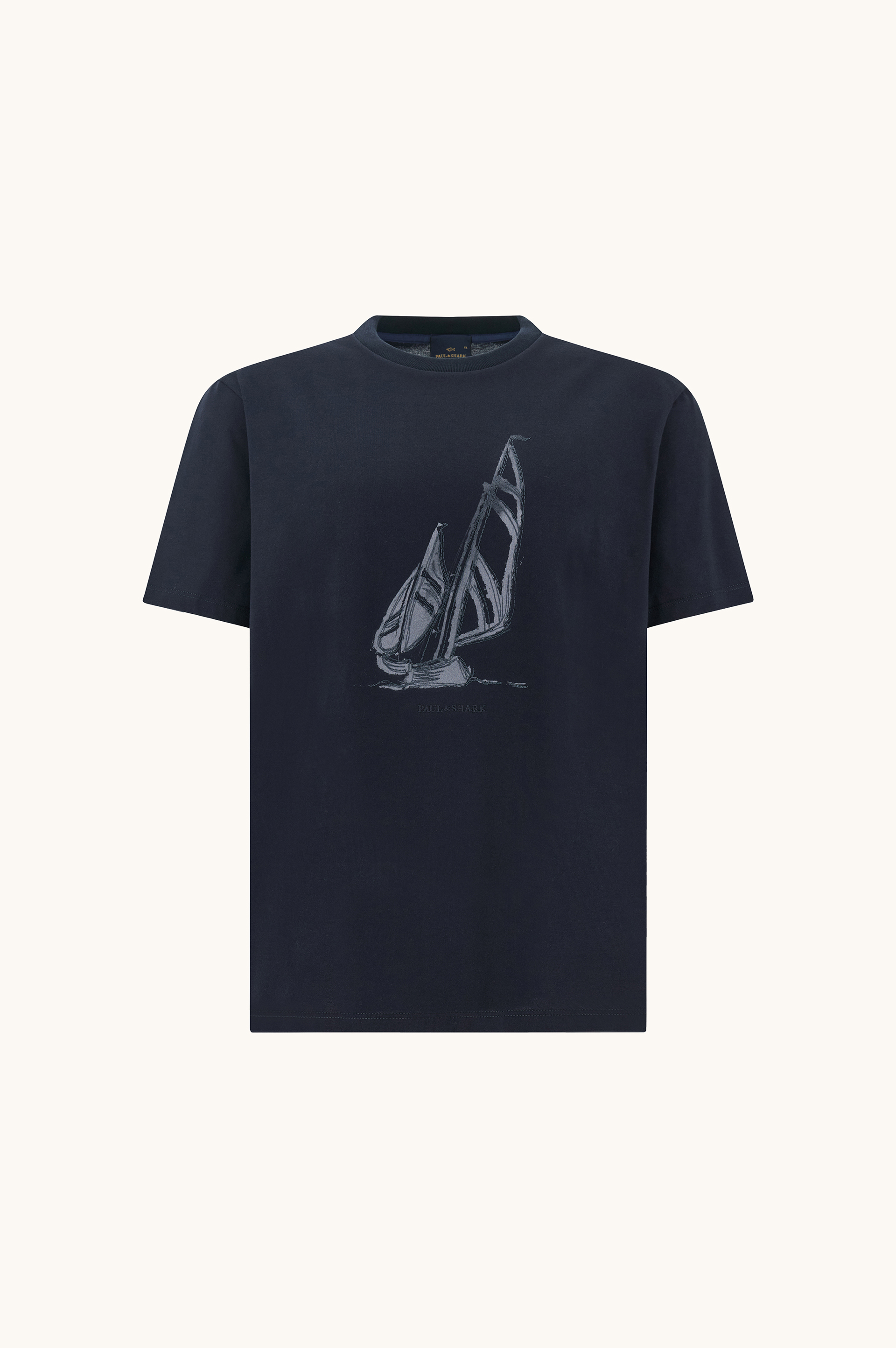 T-shirt en jersey de coton structur&eacute; avec imprim&eacute; graphique image number 0