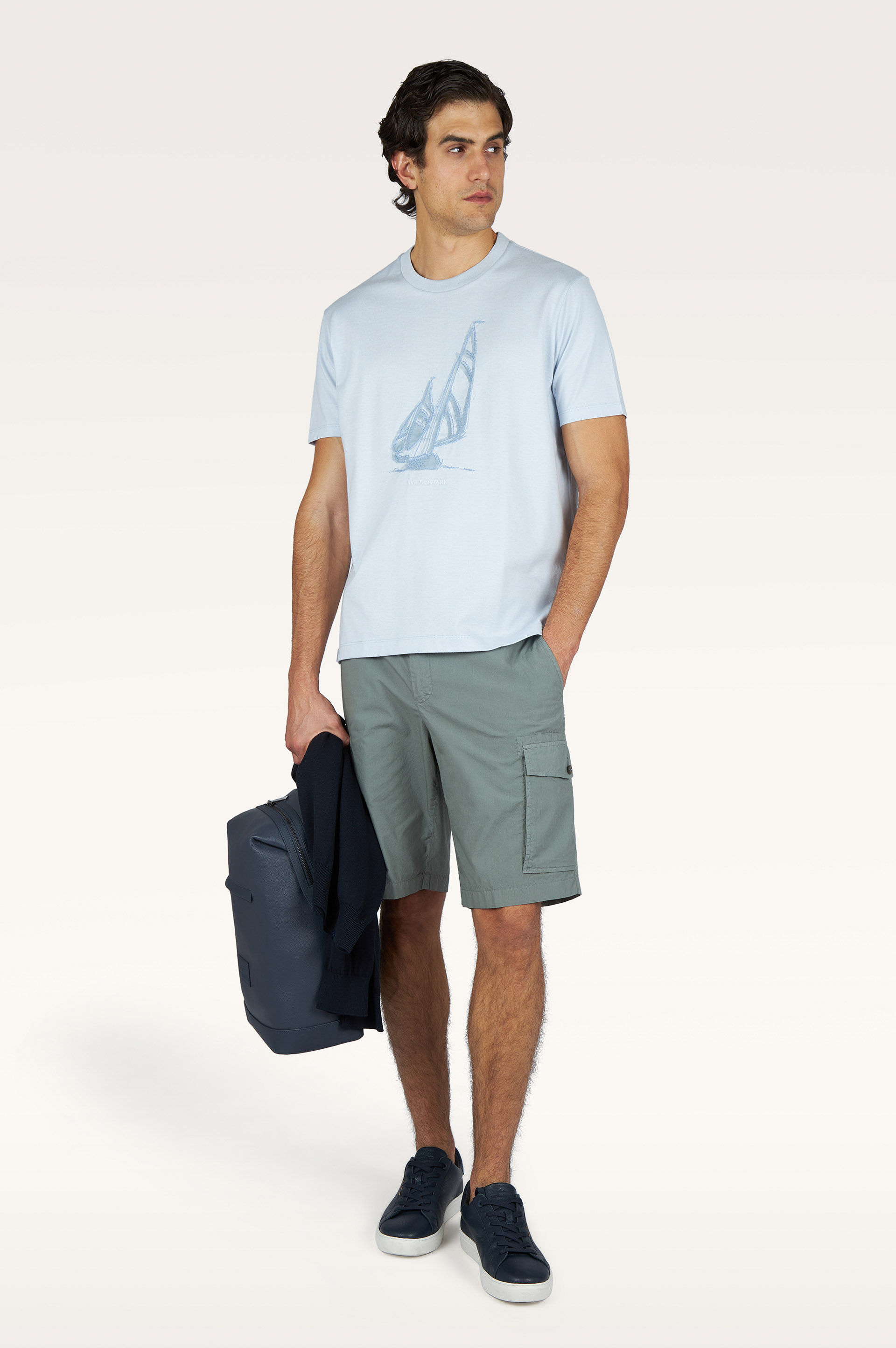 Camiseta de jersey de algod&oacute;n estructurado con estampado gr&aacute;fico image number 1