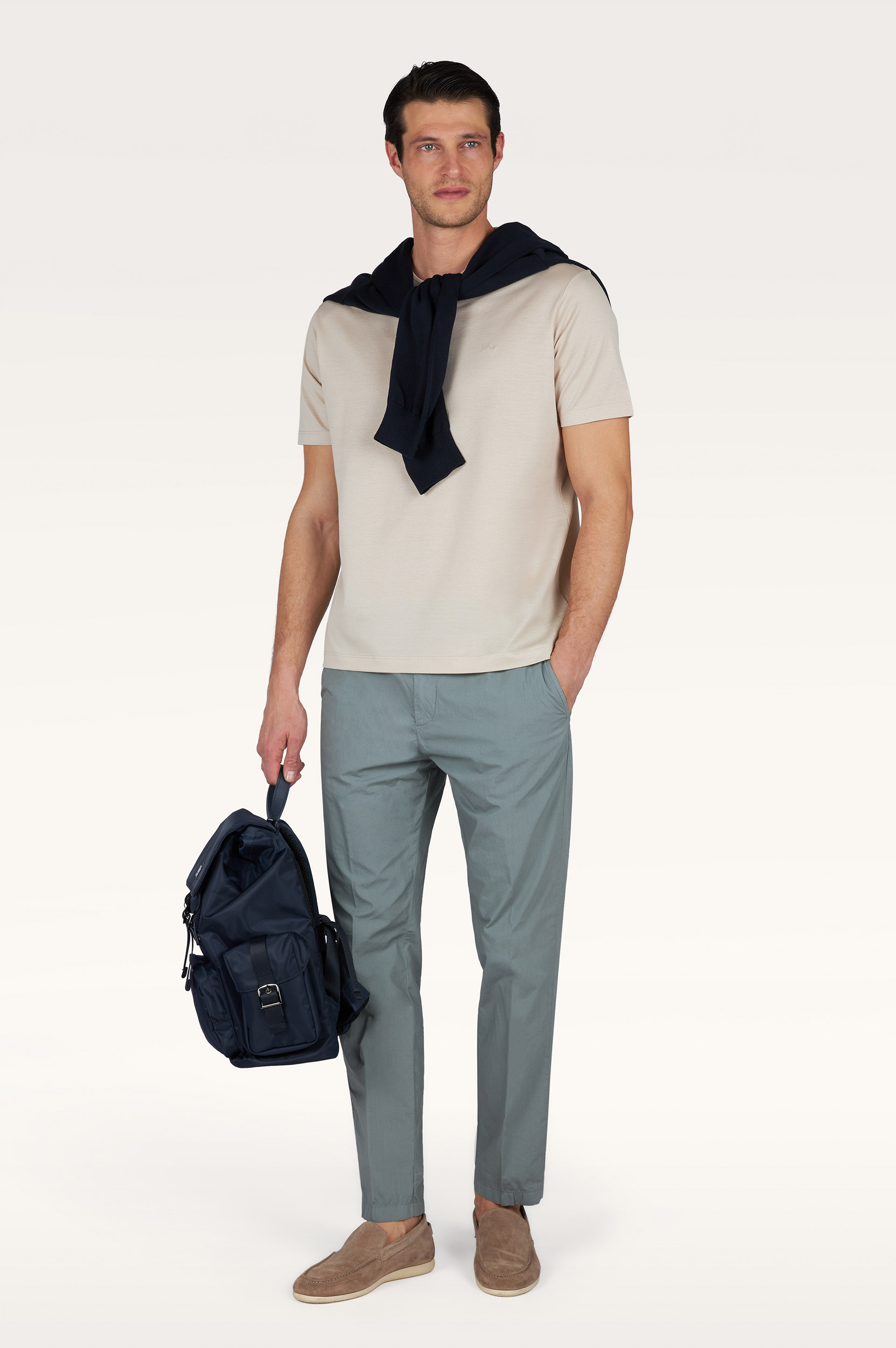 Fine piqu&eacute; cotton T-shirt image number 1