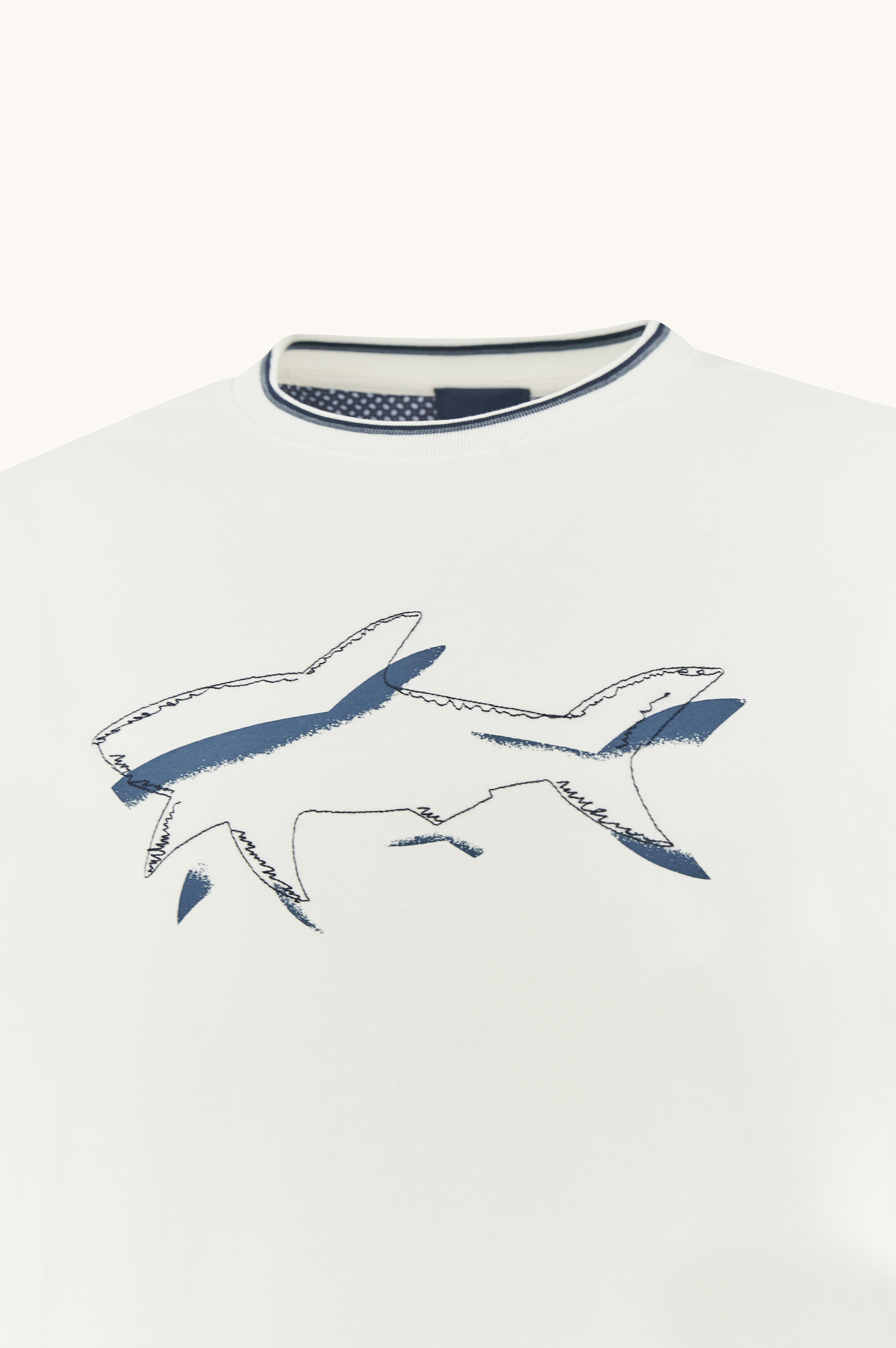 T-shirt en jersey de coton avec imprim&eacute; Shark image number 1