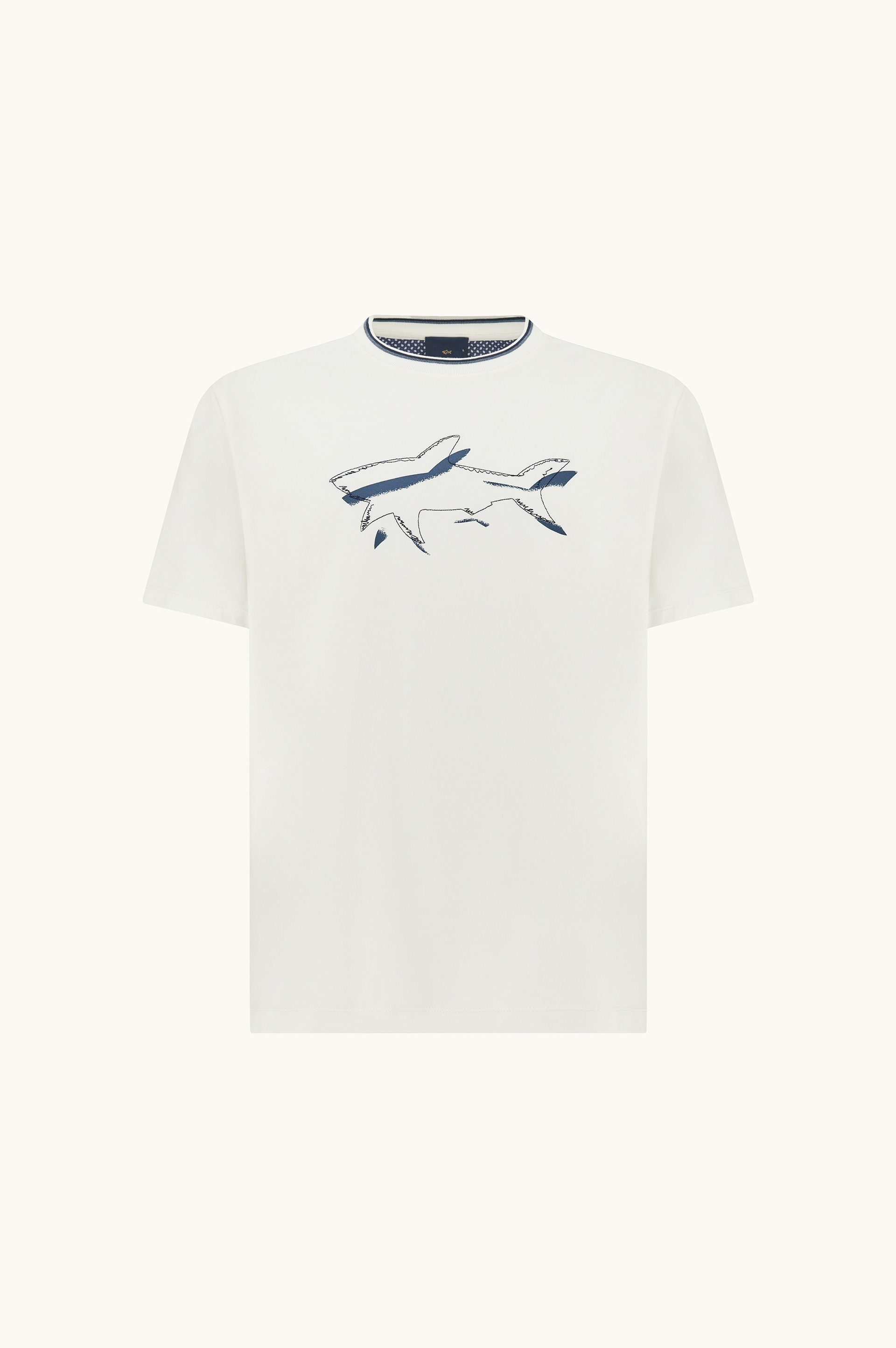 T-shirt en jersey de coton avec imprim&eacute; Shark image number 0