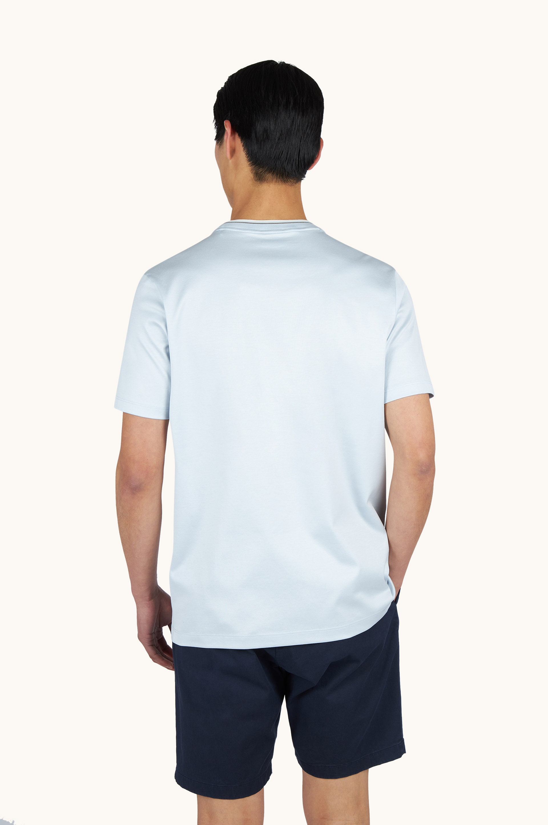 Aqua touch cotton T-Shirt with heraldic embroidery image number 2