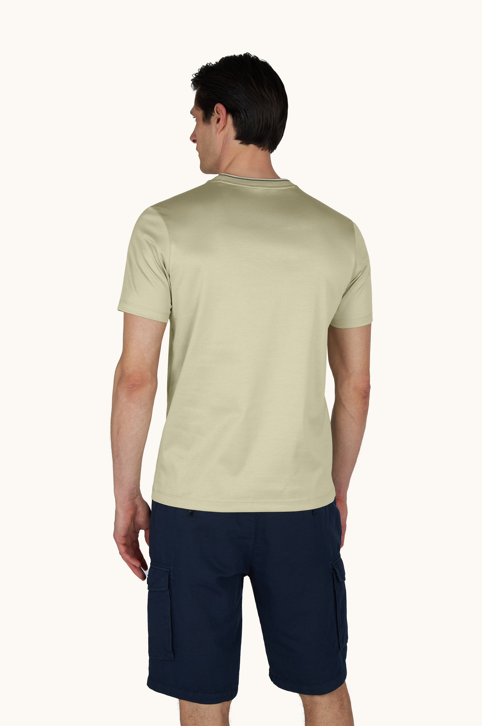 Aqua touch cotton T-Shirt with heraldic embroidery image number 3
