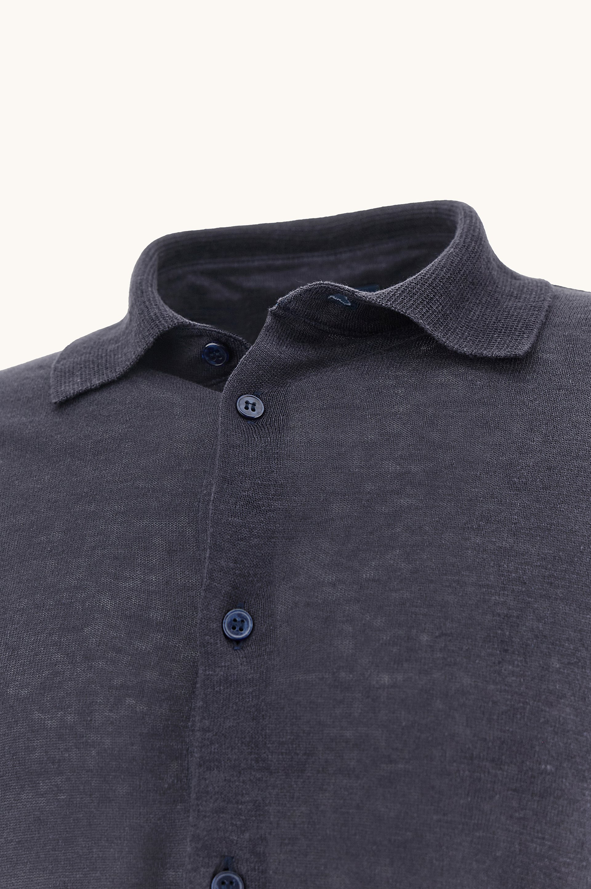 纯亚麻针织衬衫 image number 5