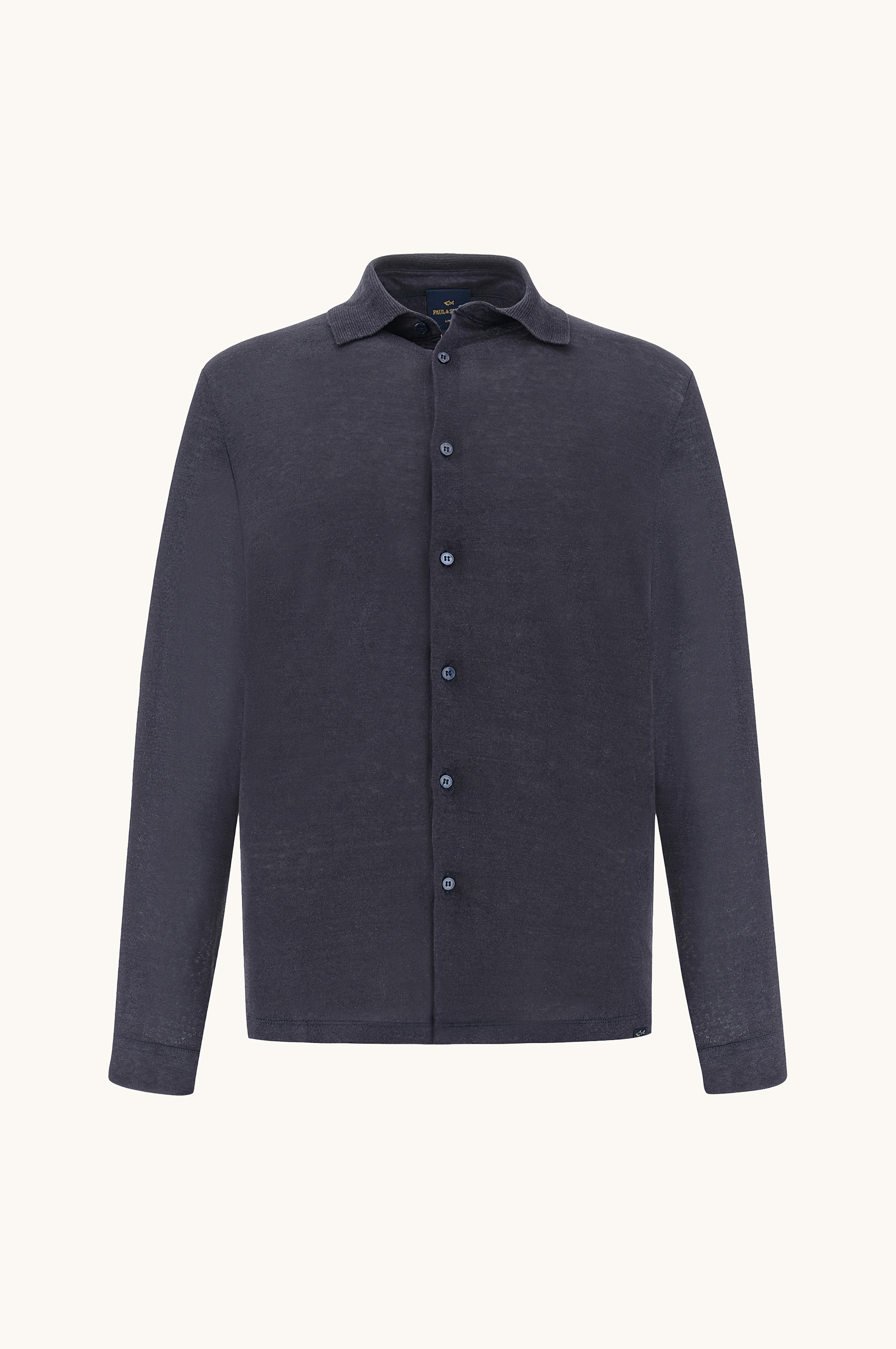 纯亚麻针织衬衫 image number 1