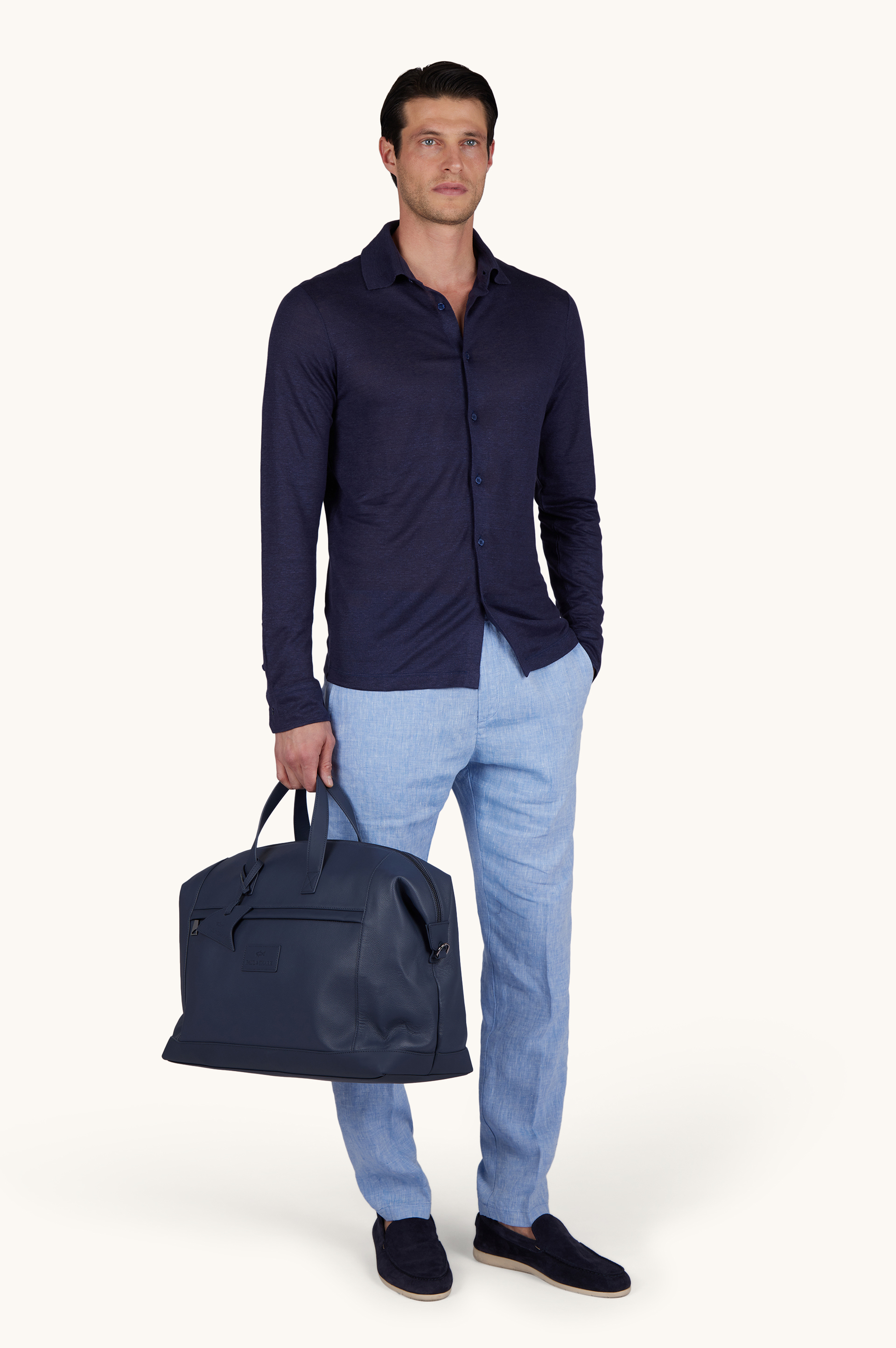 纯亚麻针织衬衫 image number 2