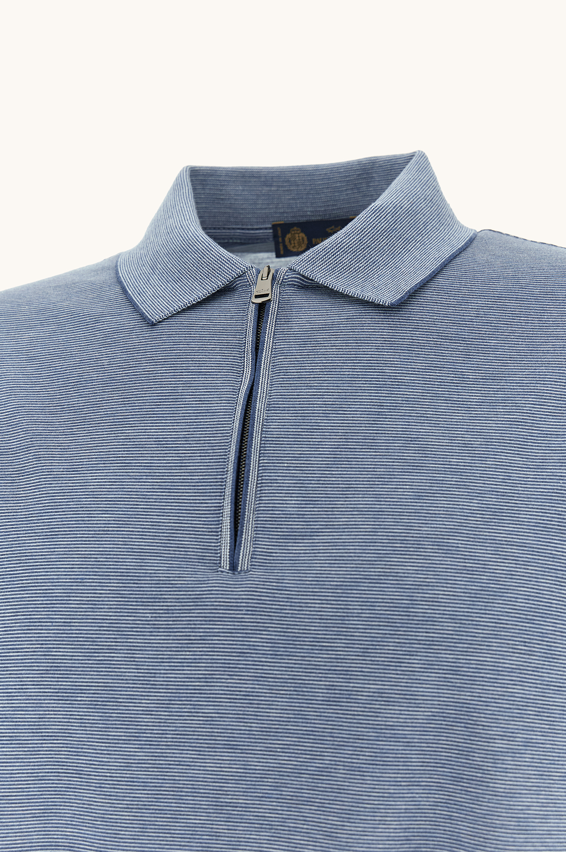 真丝棉质拉链 Polo 衫 image number 5