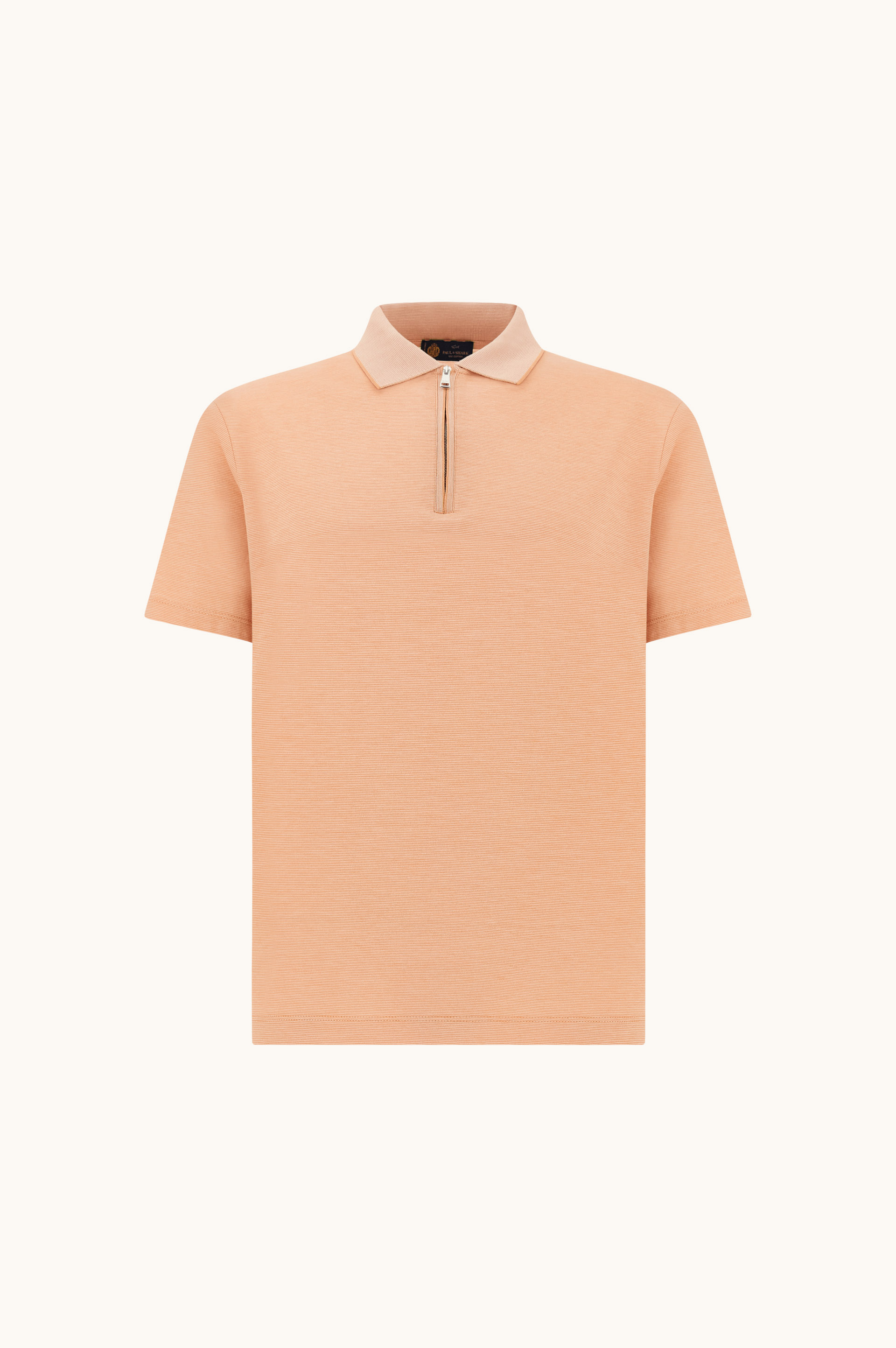 Poloshirt mit Rei&szlig;verschluss aus Seide und Baumwolle image number 1