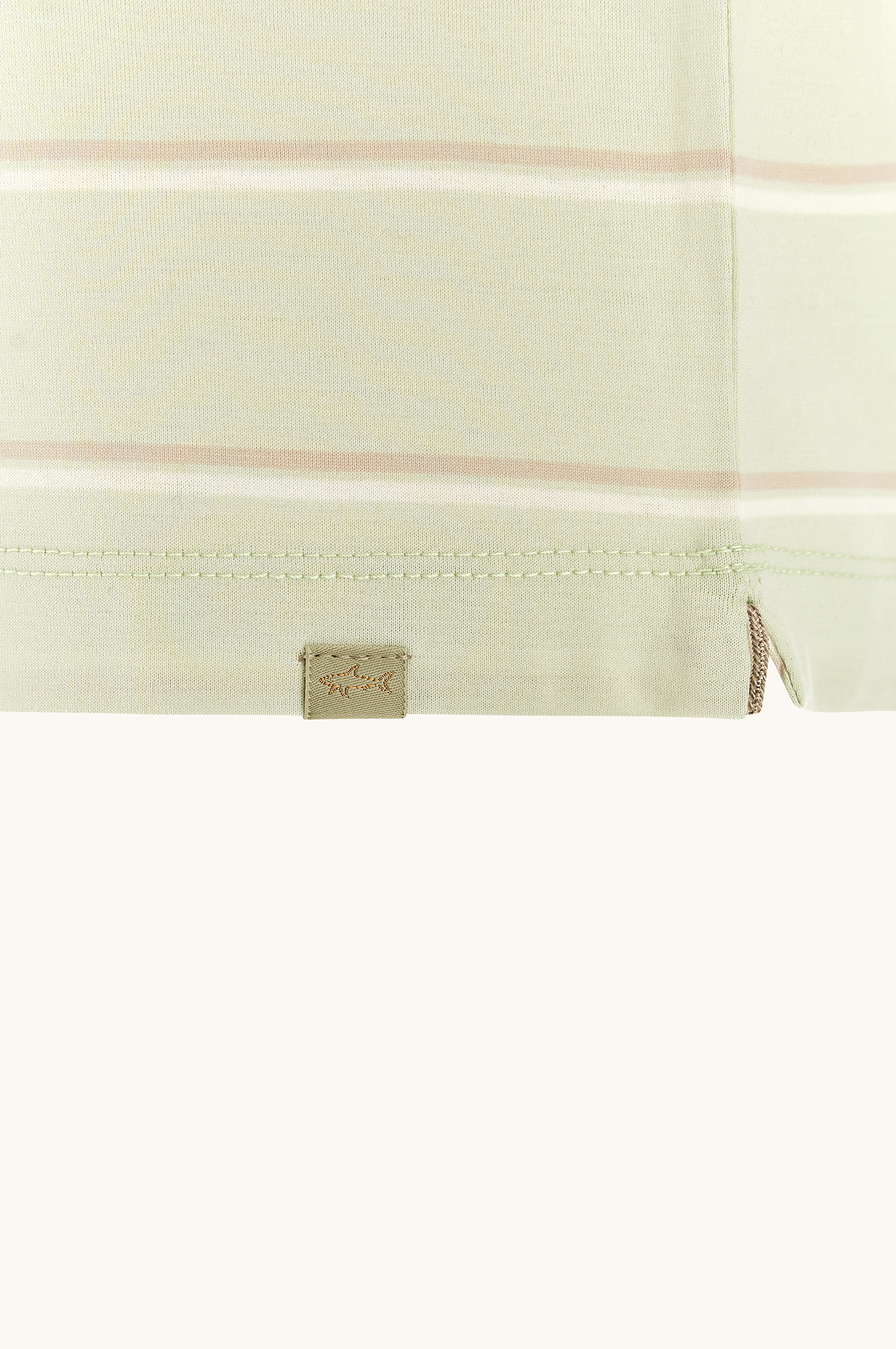 Double mercerised cotton jersey polo with striped pattern image number 5