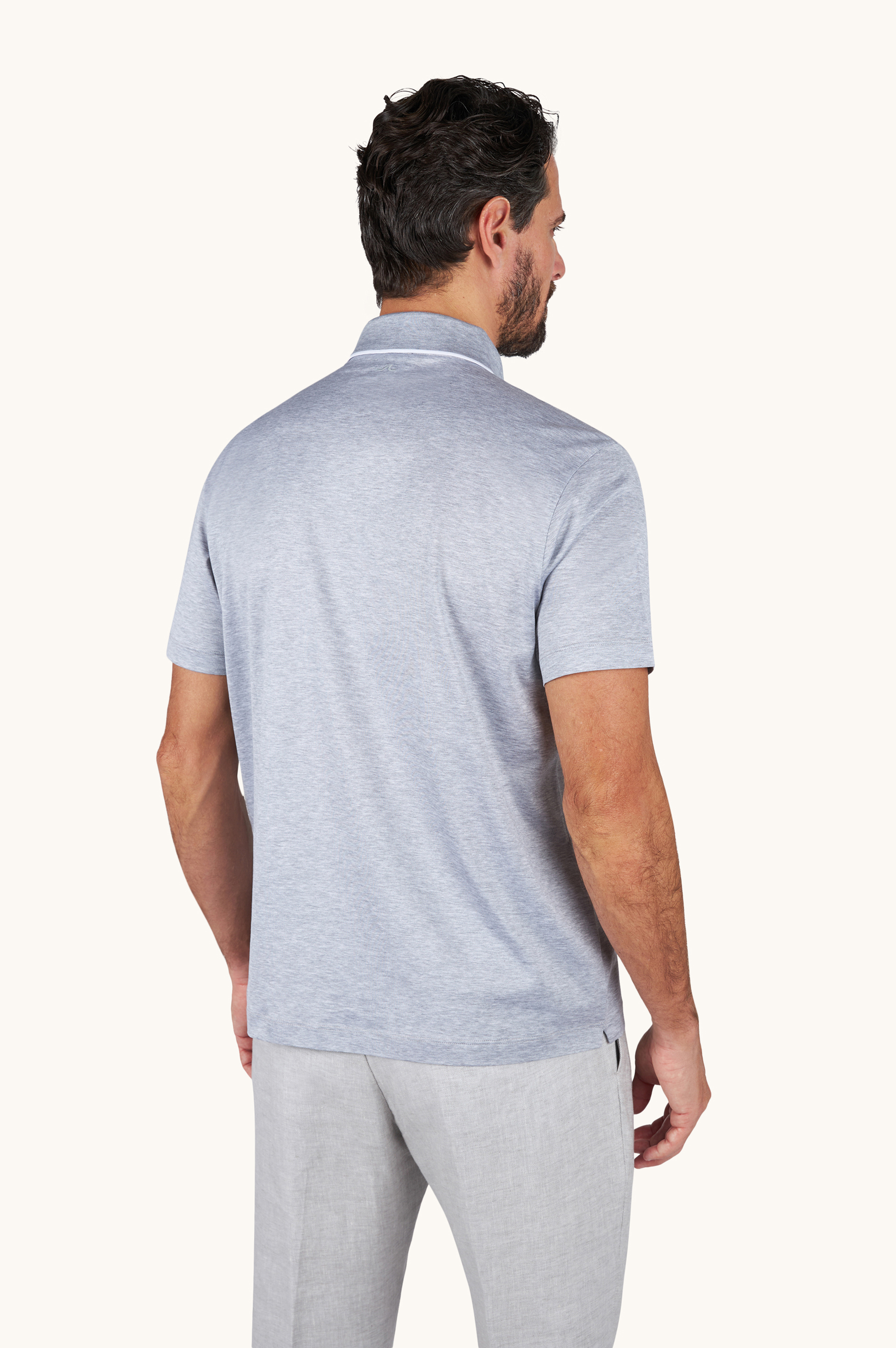 双丝光棉针织口袋 Polo 衫 image number 3