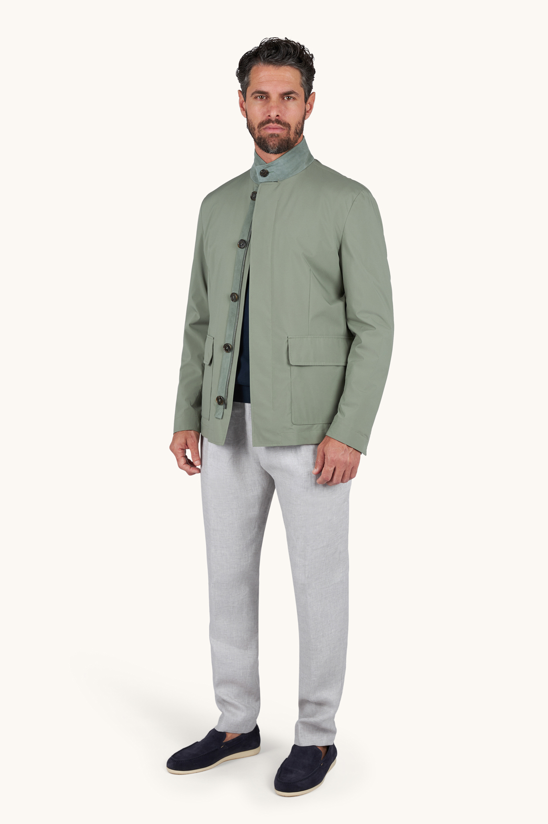 双丝光棉针织口袋 Polo 衫 image number 2