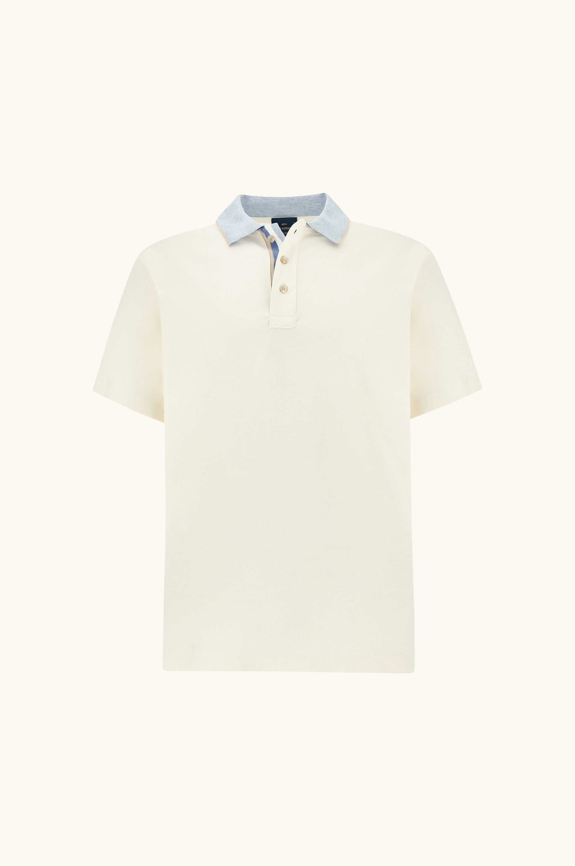 Polo in cotone Aqua Touch con dettaglio a righe image number 1