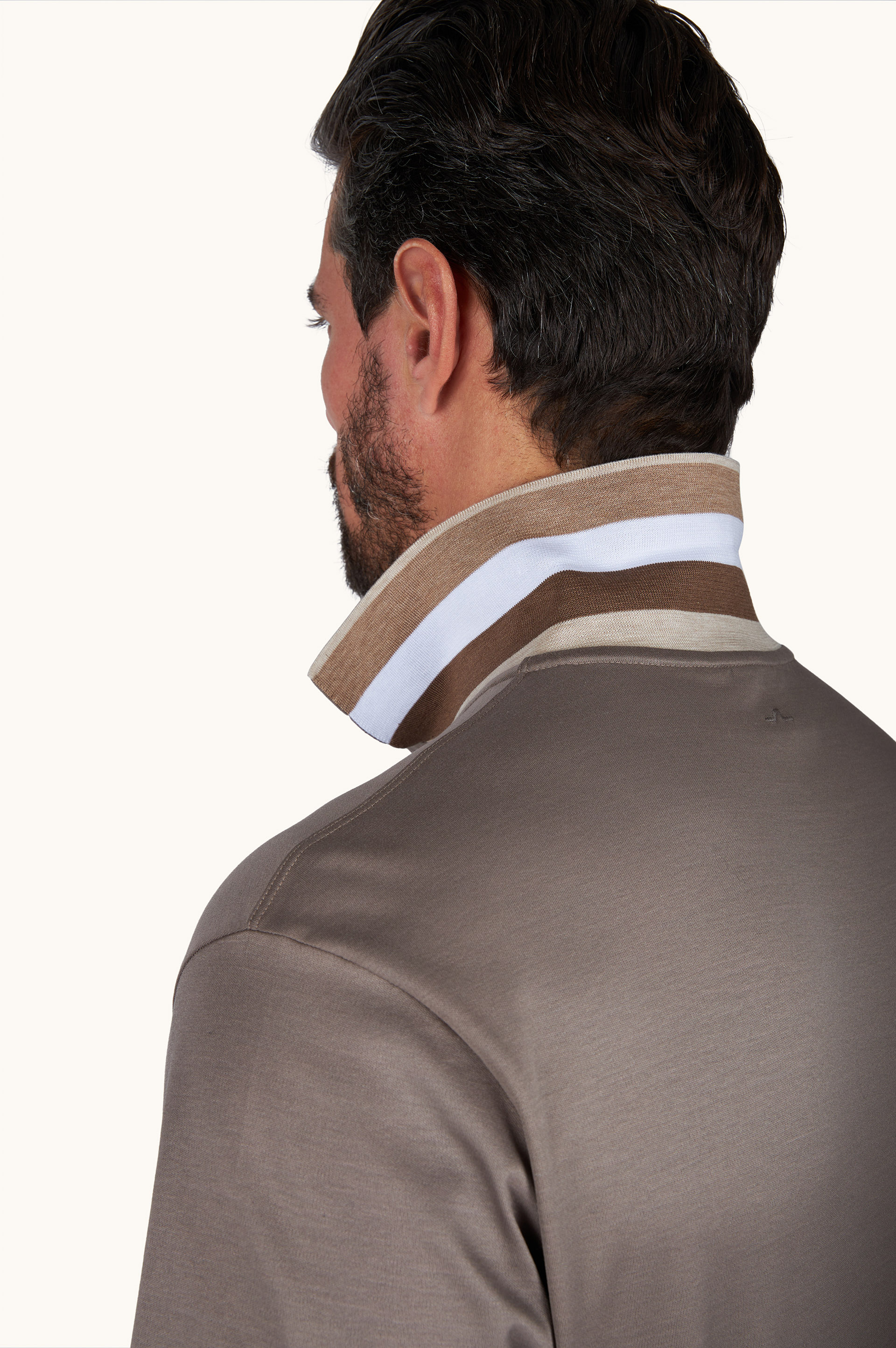 Cotton Aqua Touch polo with striped detail image number 4