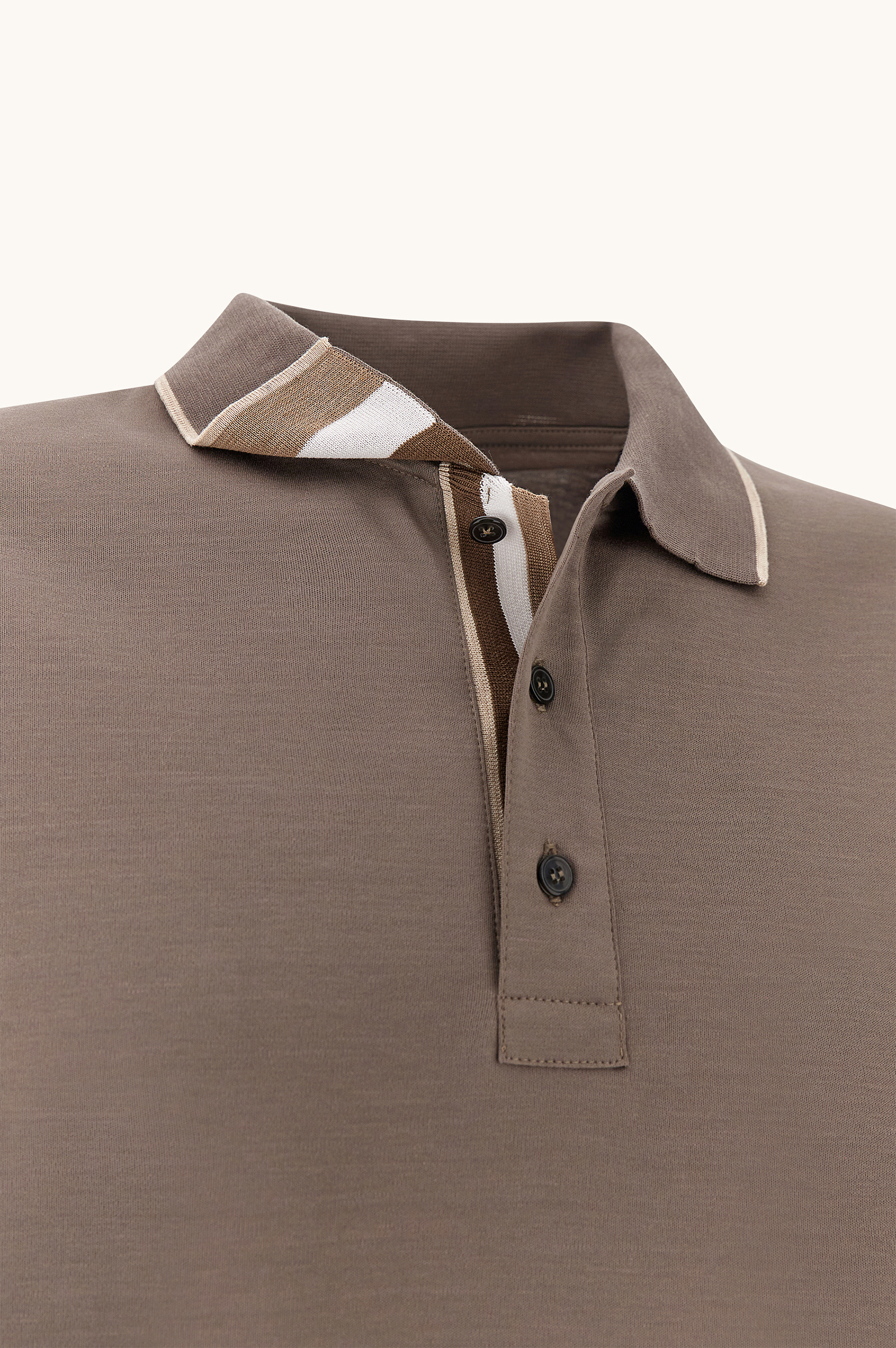 Поло из хлопка Aqua Touch с полосатой деталью image number 8