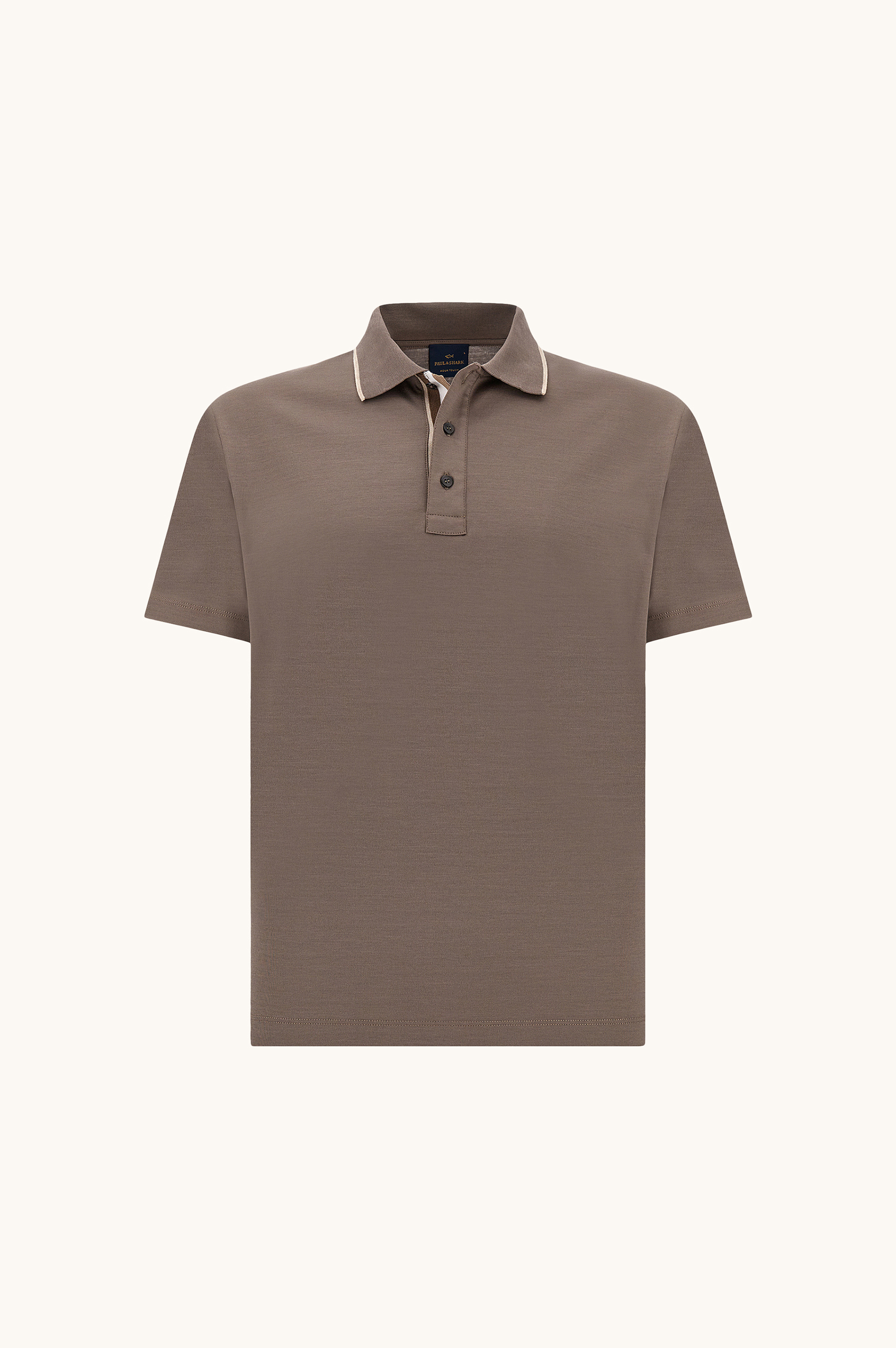 Поло из хлопка Aqua Touch с полосатой деталью image number 1