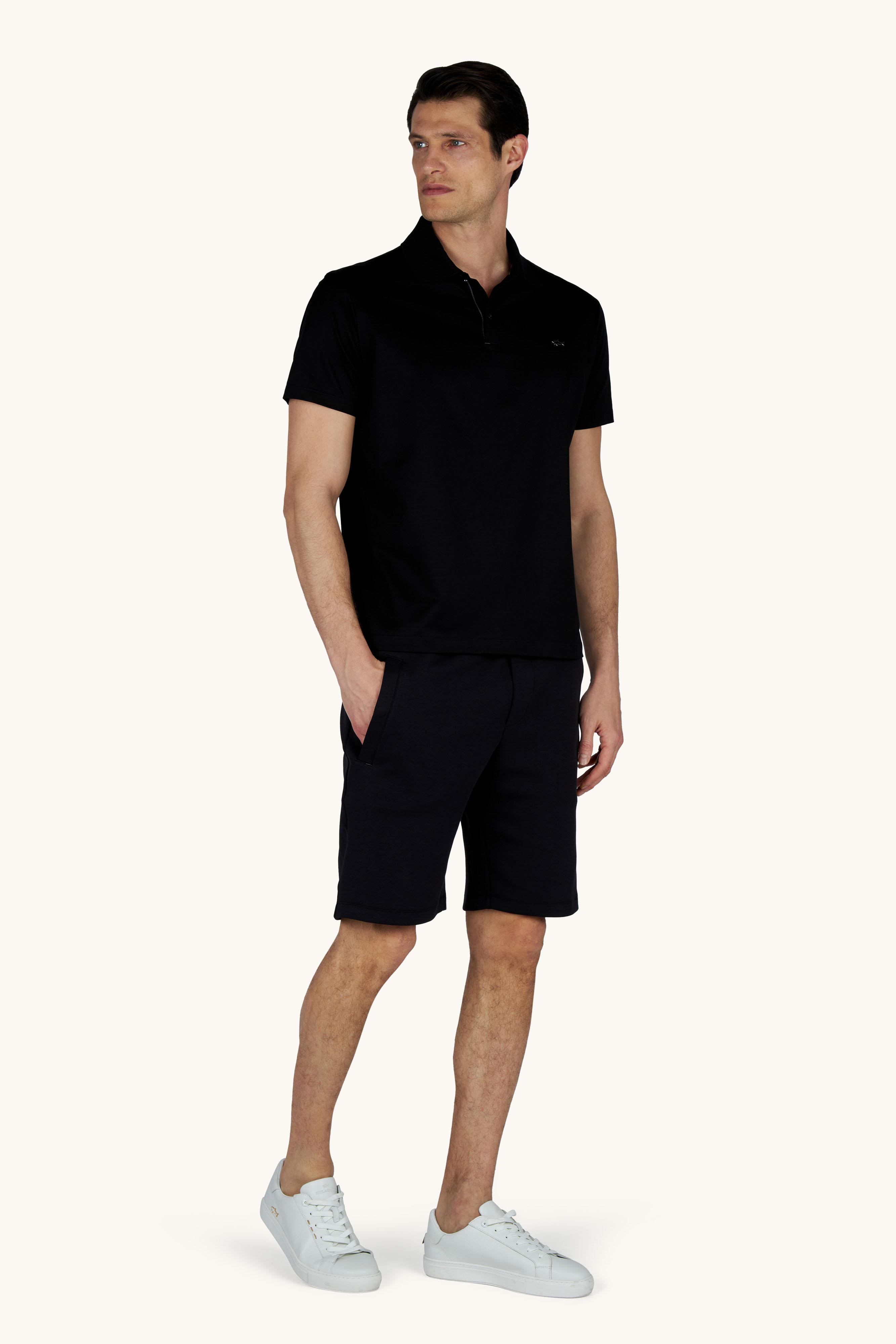 Polo in double mercerised cotton jersey image number 2