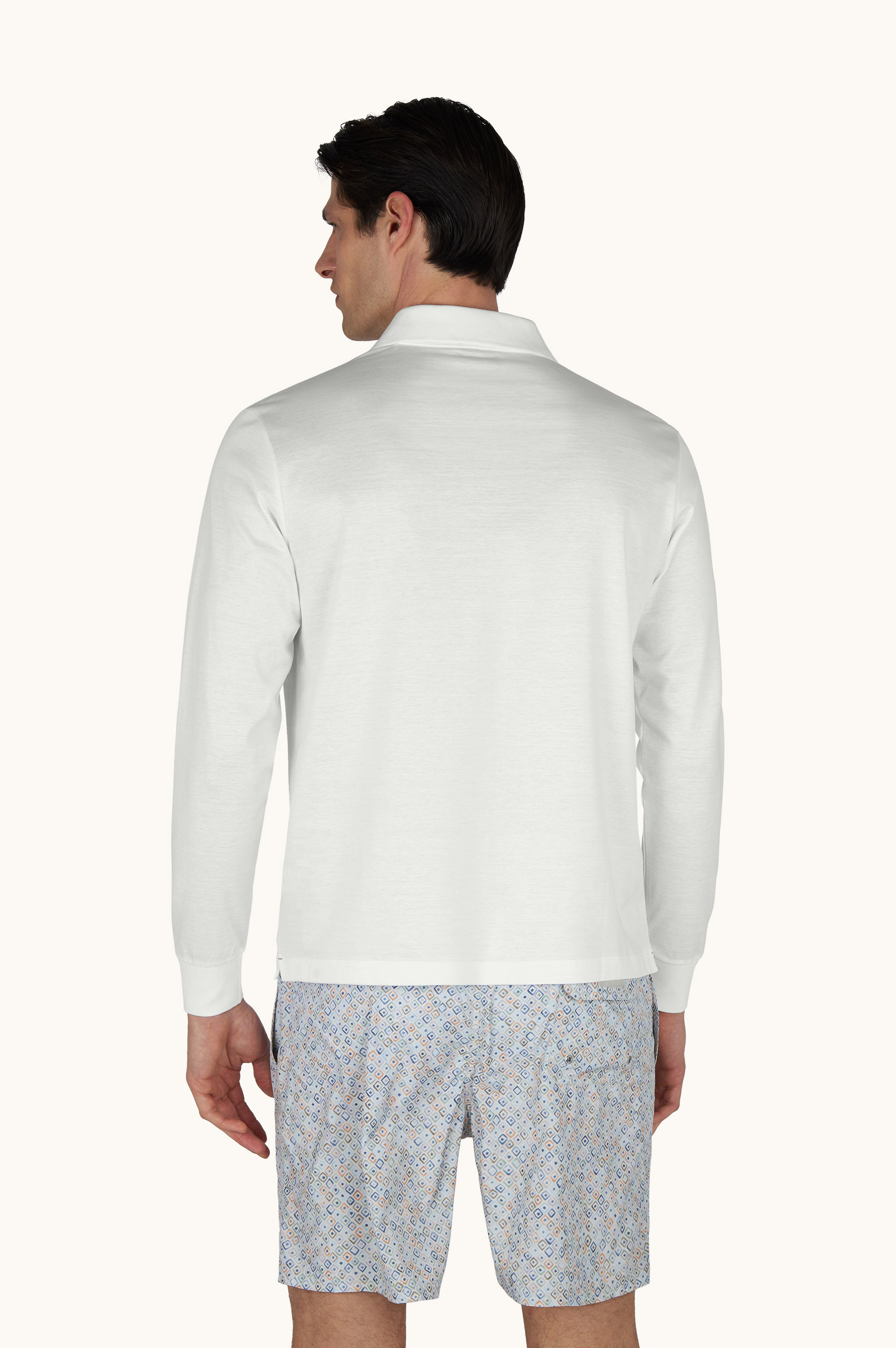 Polo in double mercerised cotton jersey image number 3