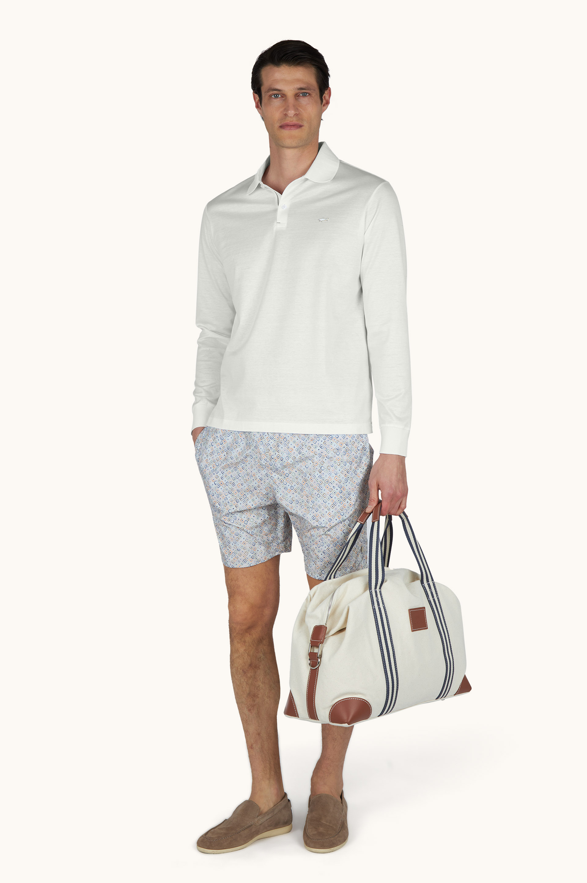 Polo in double mercerised cotton jersey image number 2