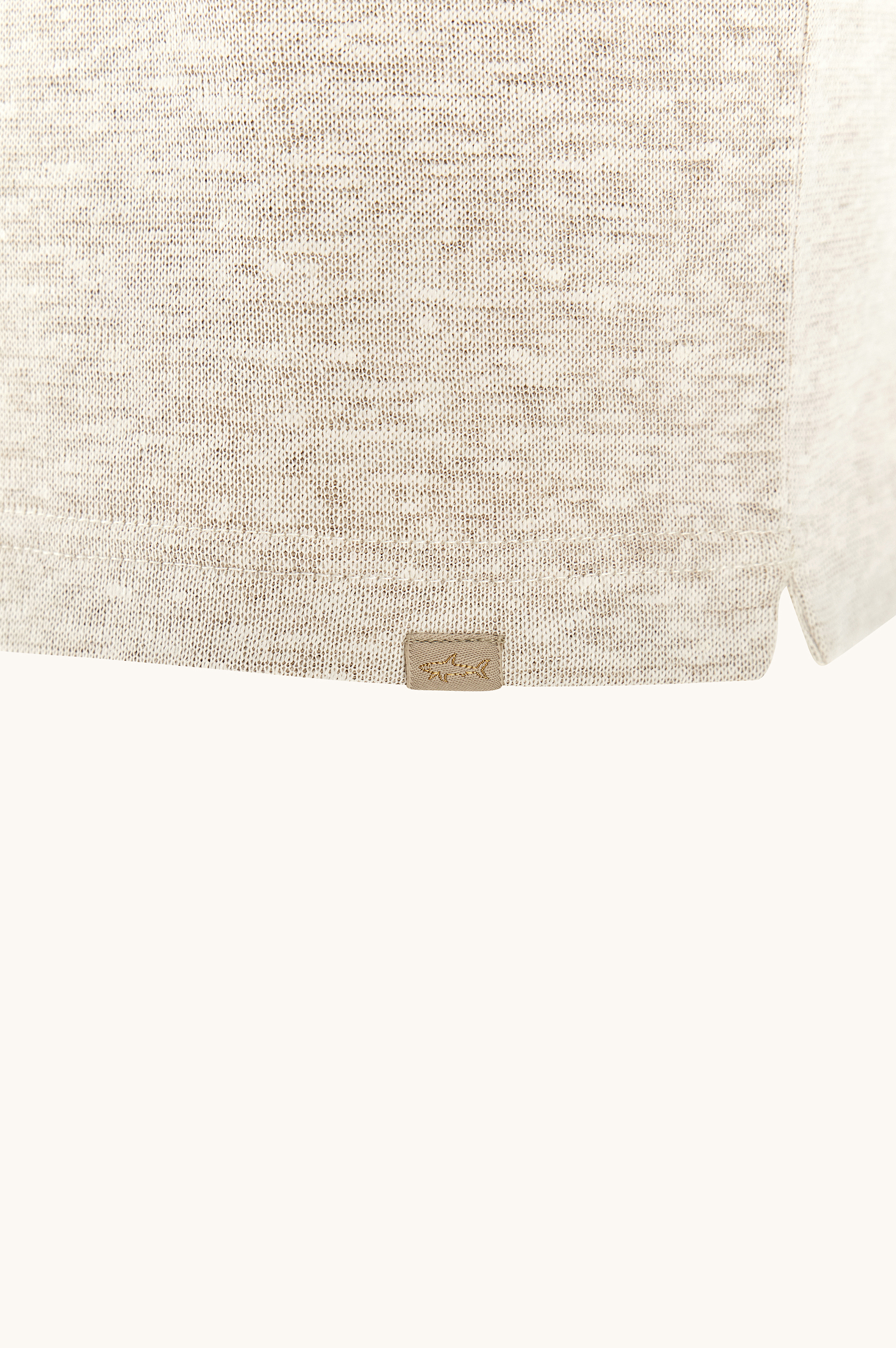 Polo de jersey de lino con cuello abierto image number 7