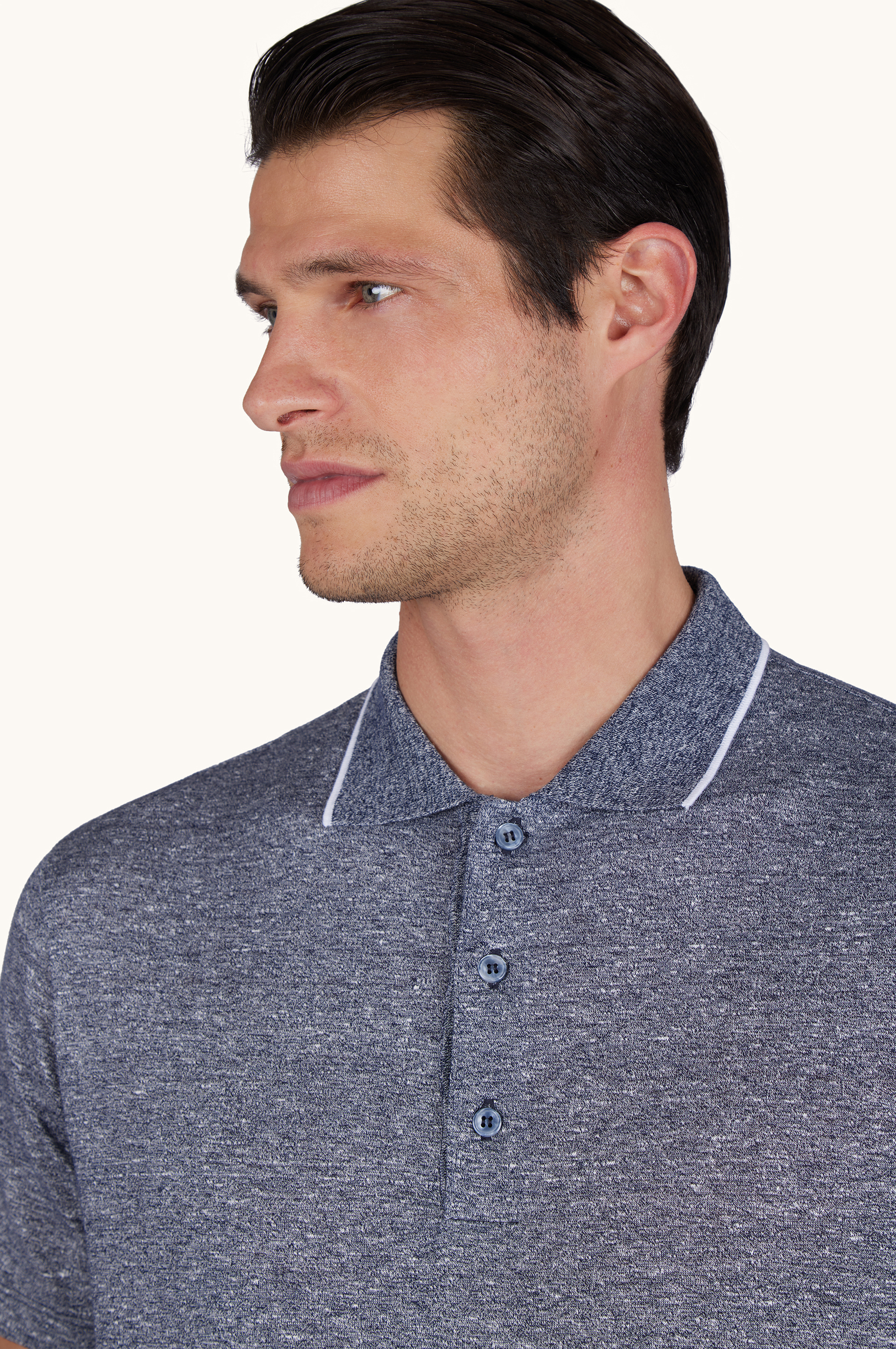 亚麻棉 Polo衫 image number 5