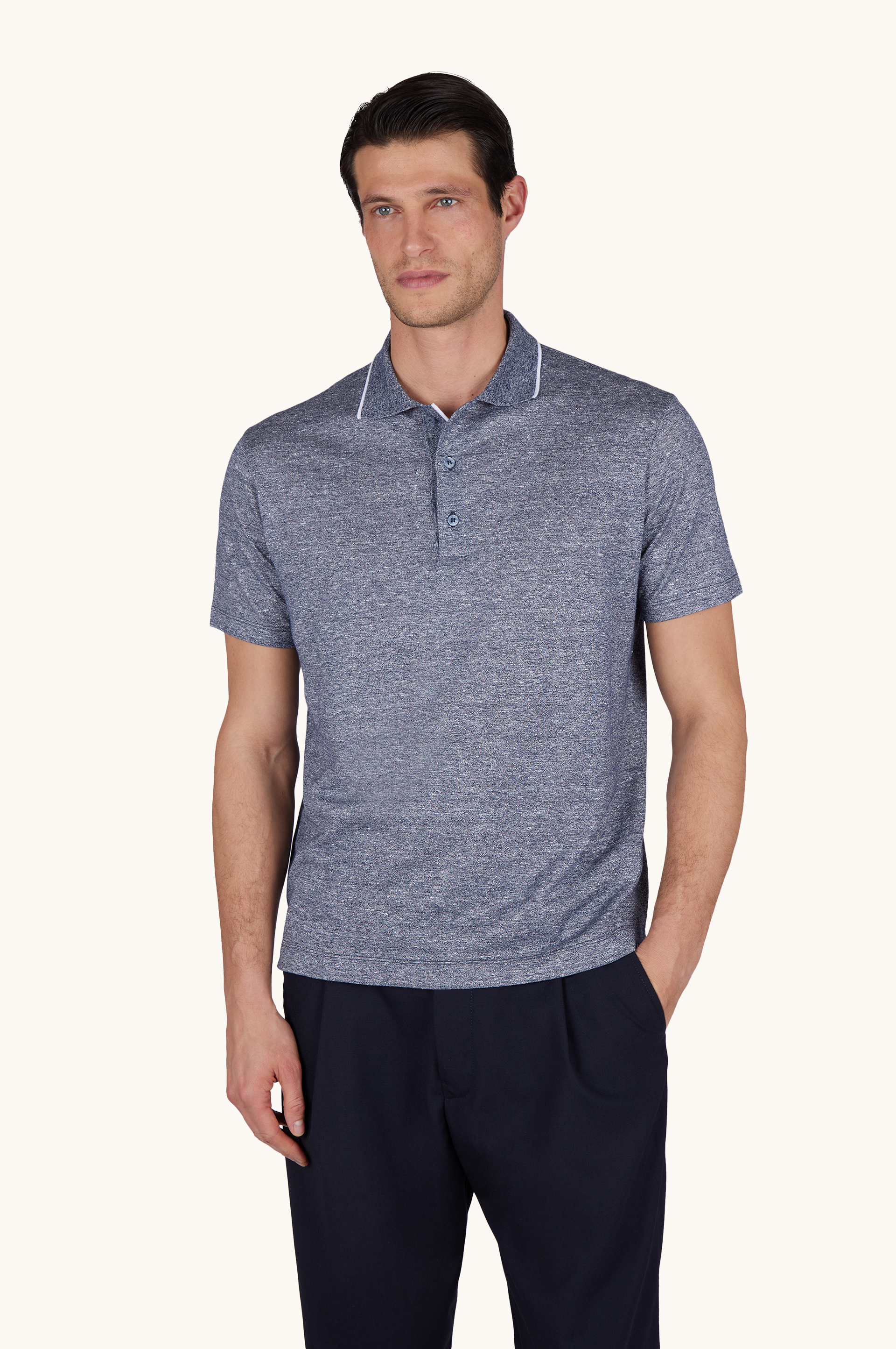 亚麻棉 Polo衫 image number 0