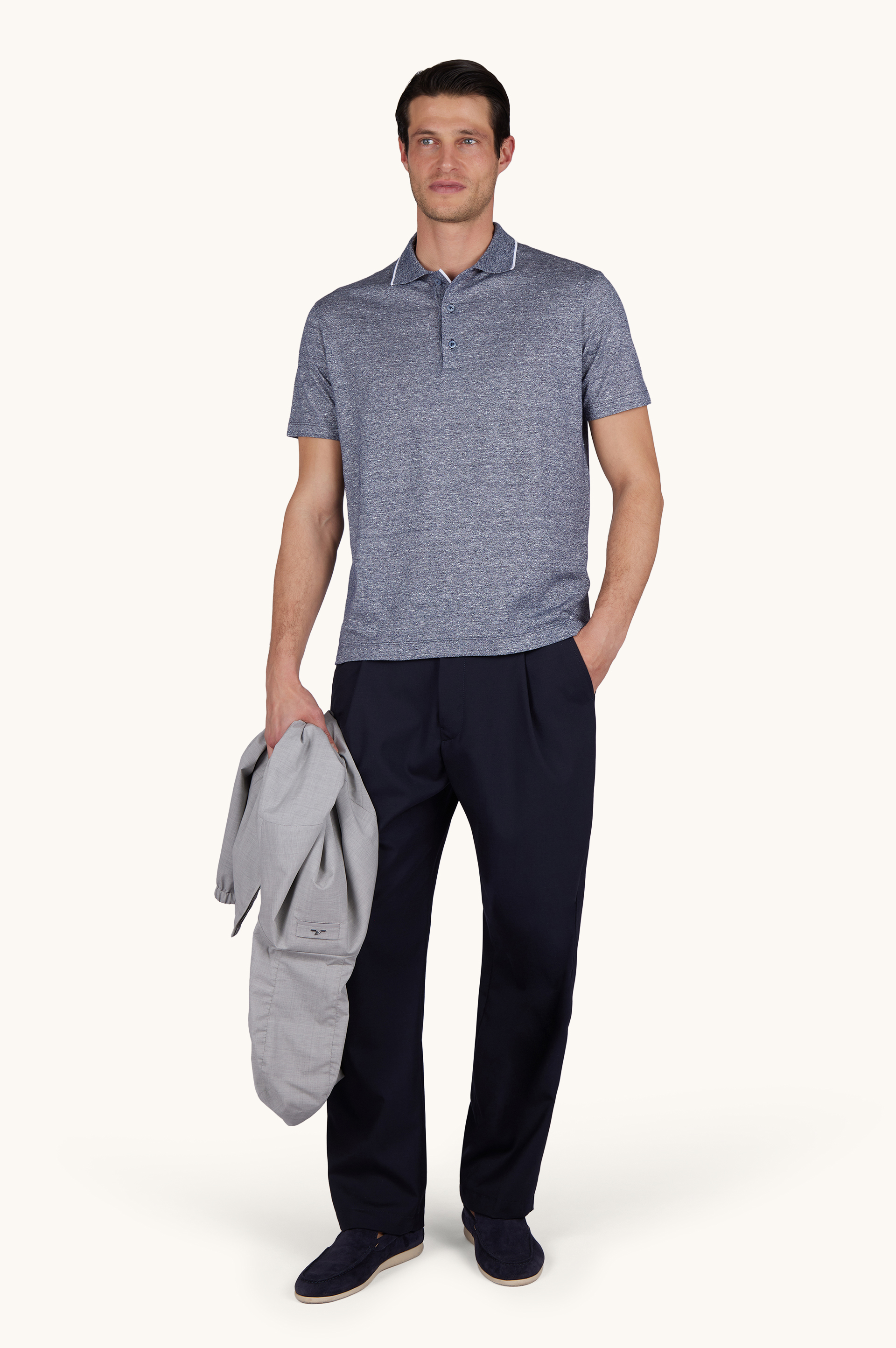 亚麻棉 Polo衫 image number 2