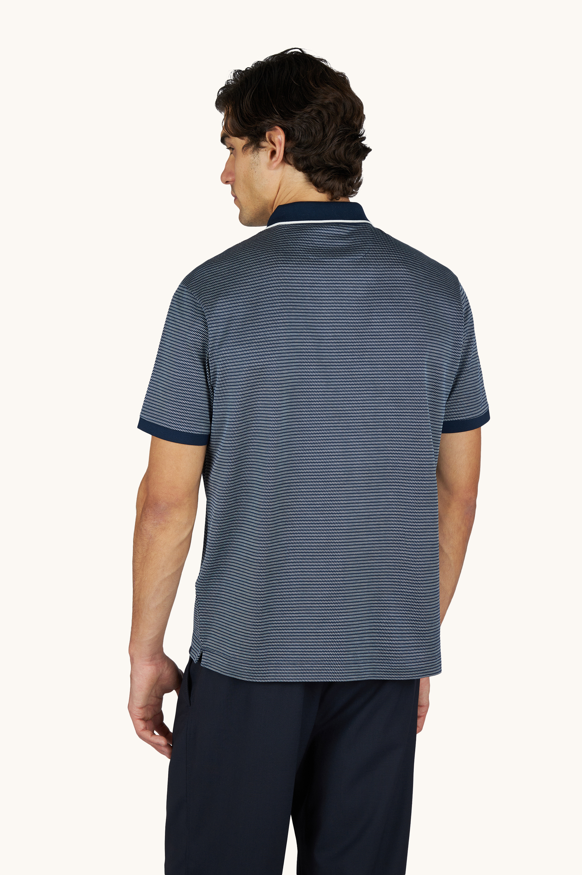 双丝光棉针织 Polo衫 image number 3