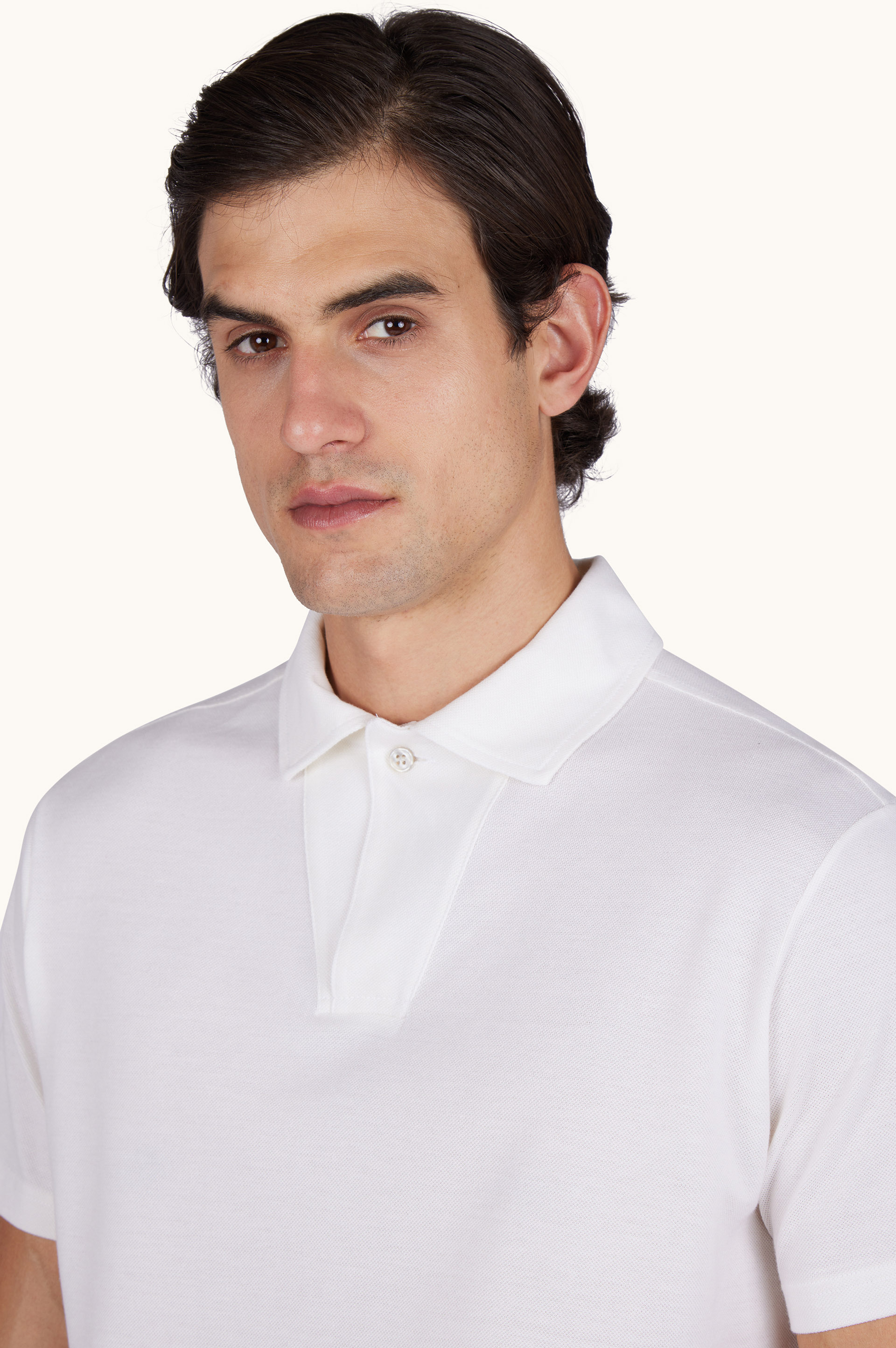 Polo en coton et cachemire image number 3