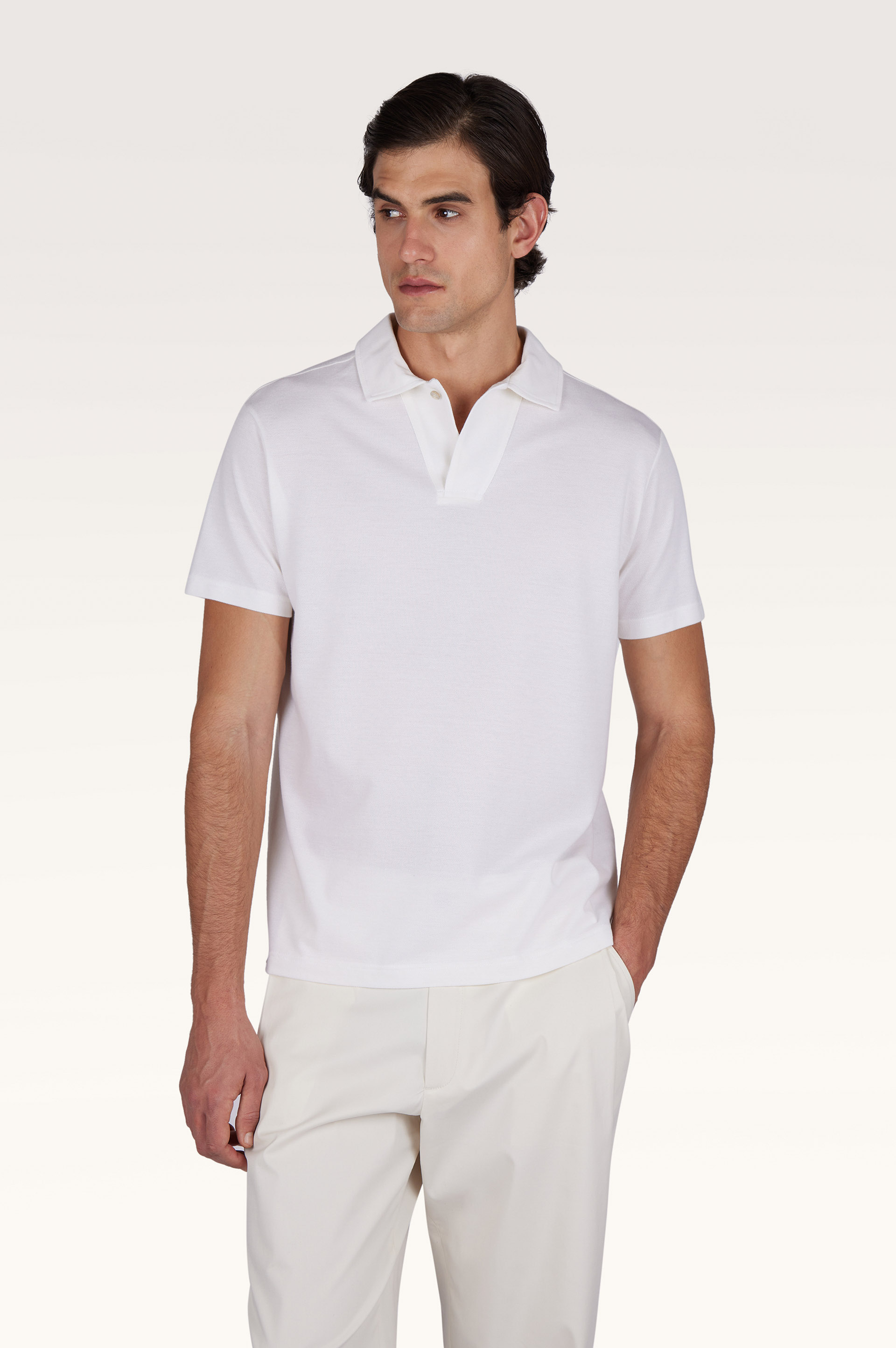 Polo en coton et cachemire image number 0