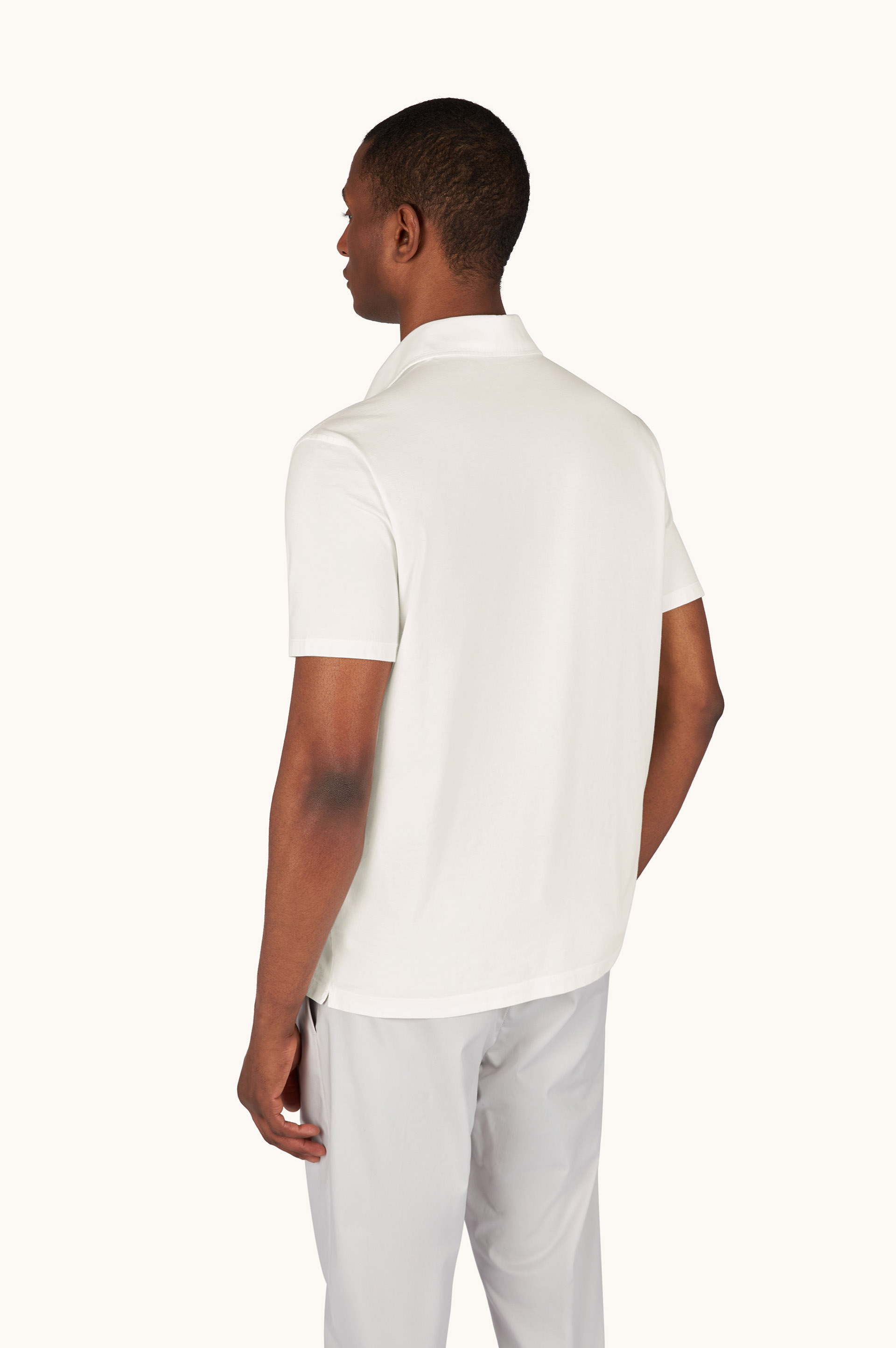 Polo shirt in garment‑dyed Suvin cotton image number 3