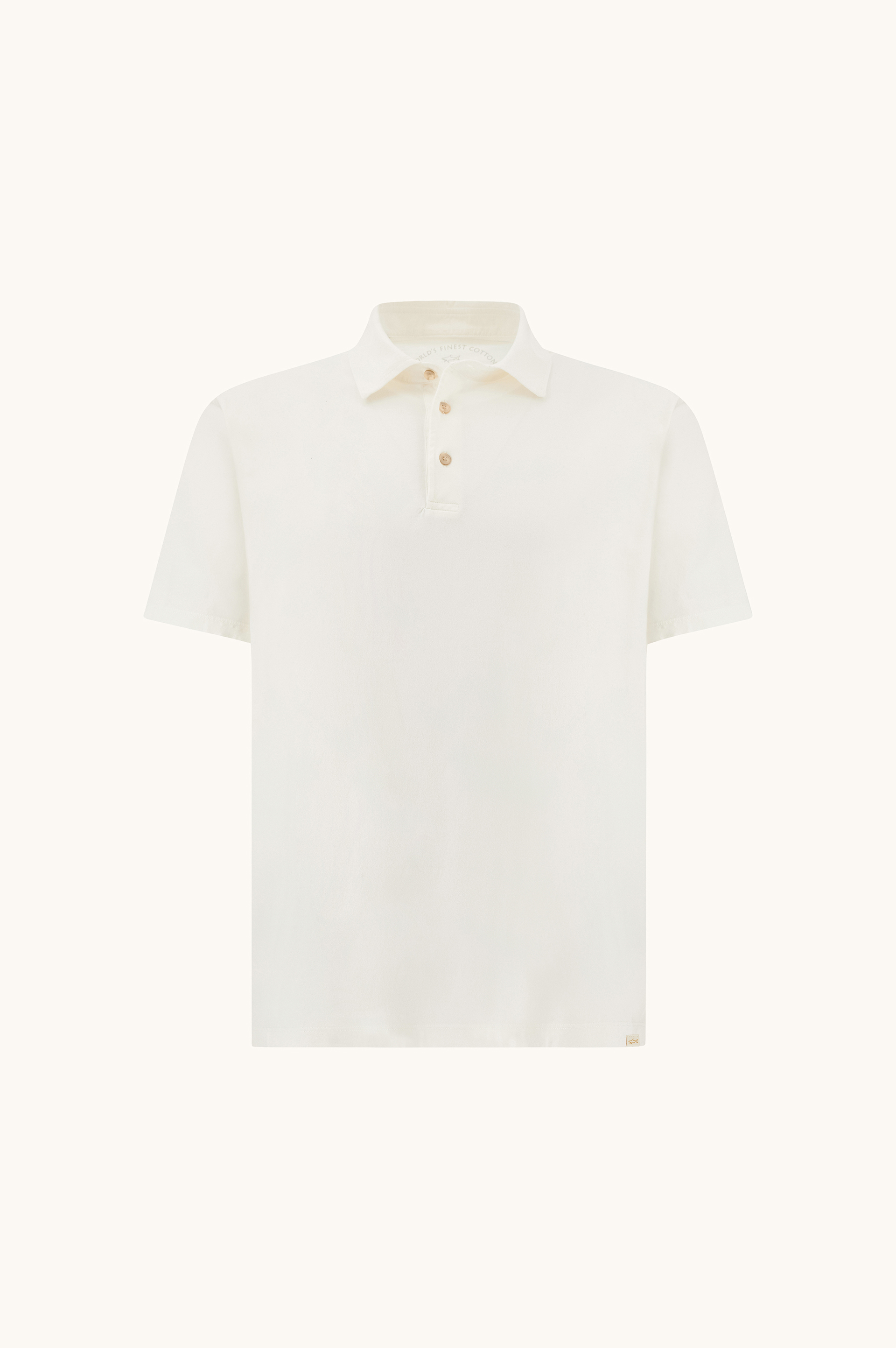 Polo shirt in garment‑dyed Suvin cotton image number 1