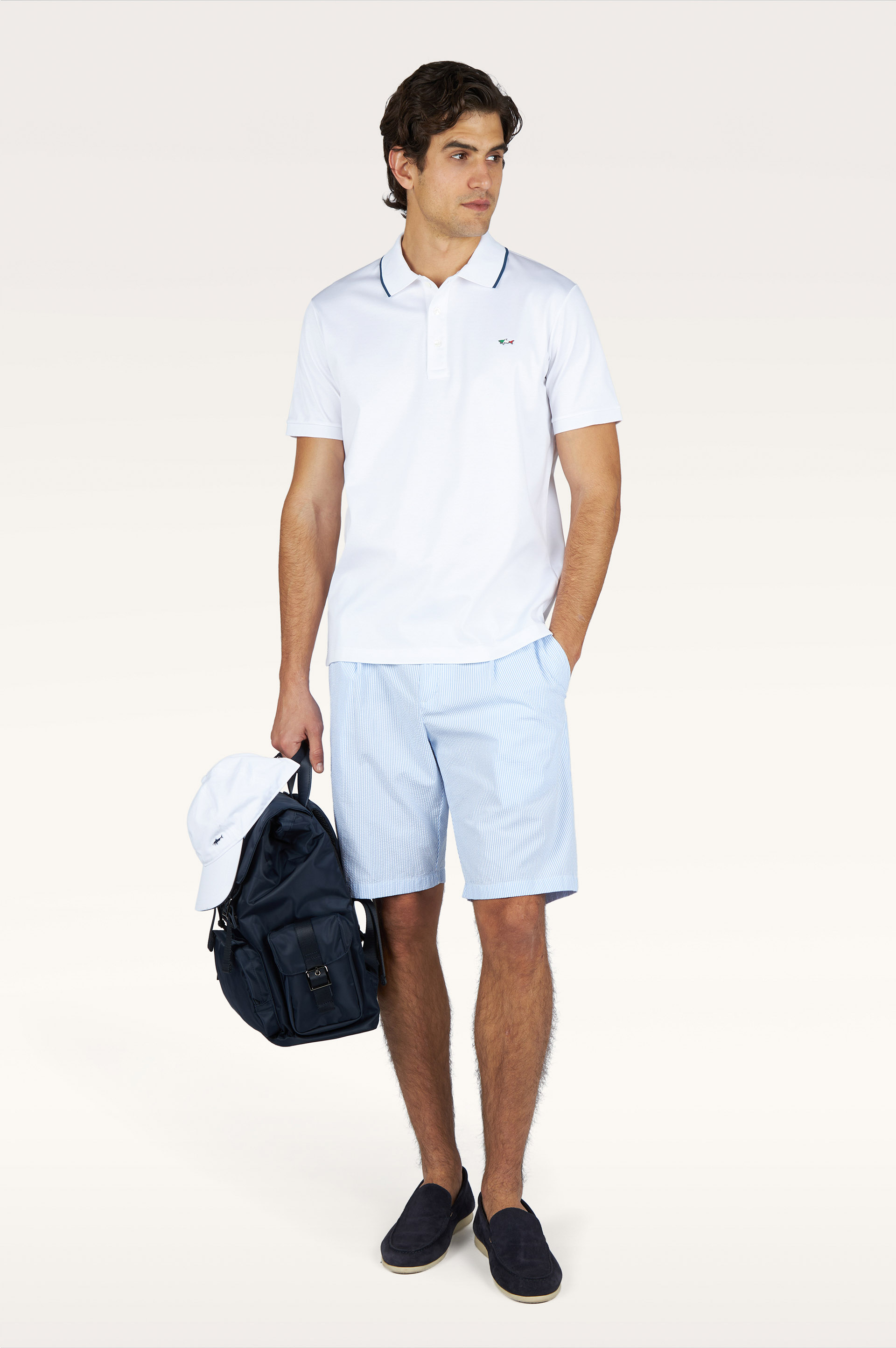 Polo shirt in Aqua Touch cotton image number 1