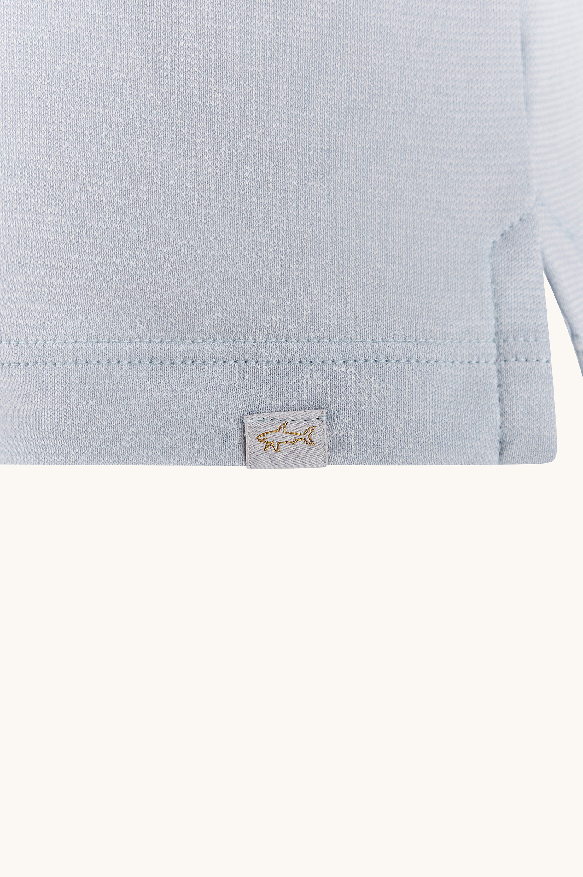 X-Soft polo shirt in cotton interlock with linen details image number 7