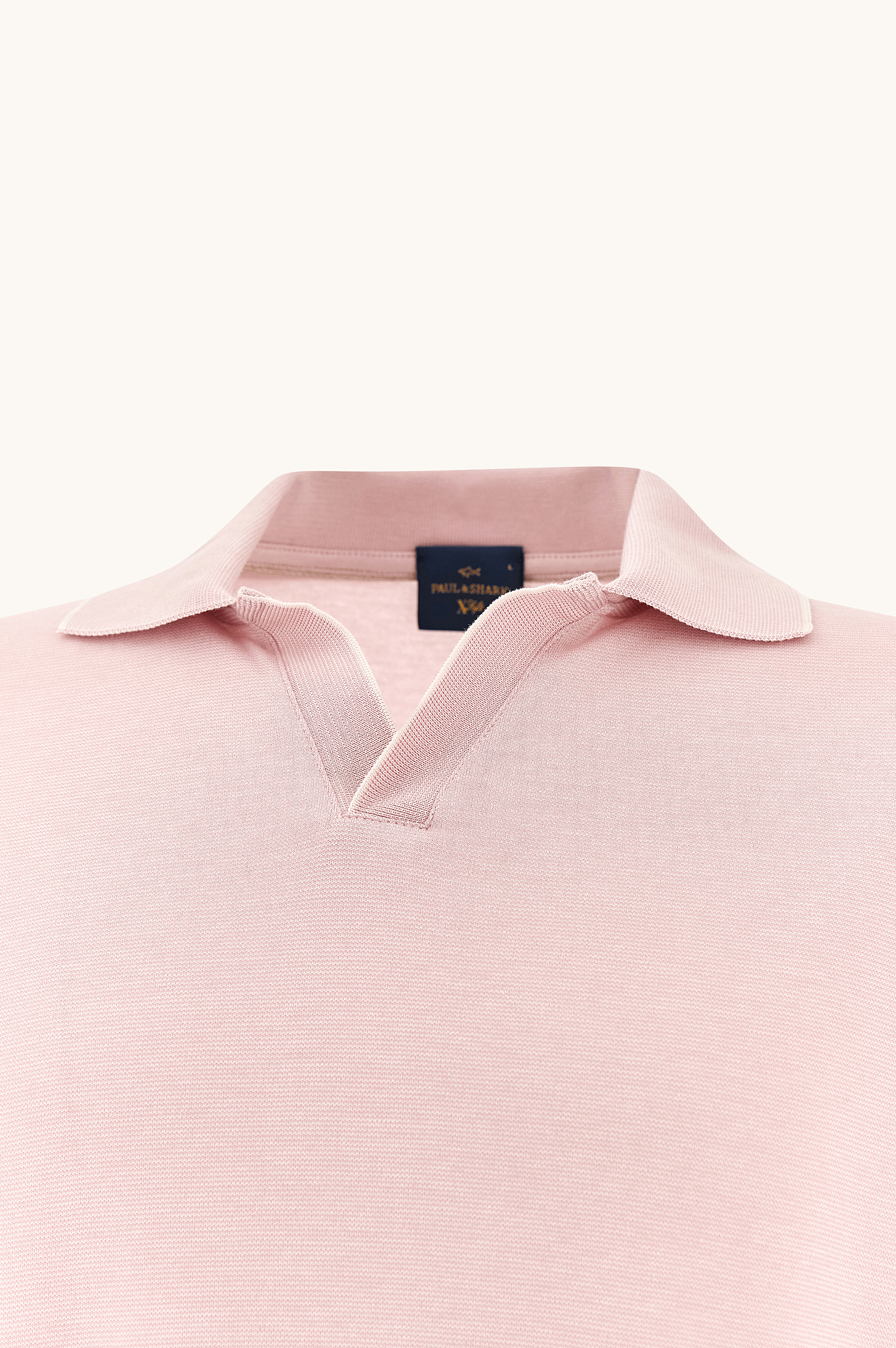 X-Soft open‑collar polo shirt in cotton interlock image number 5