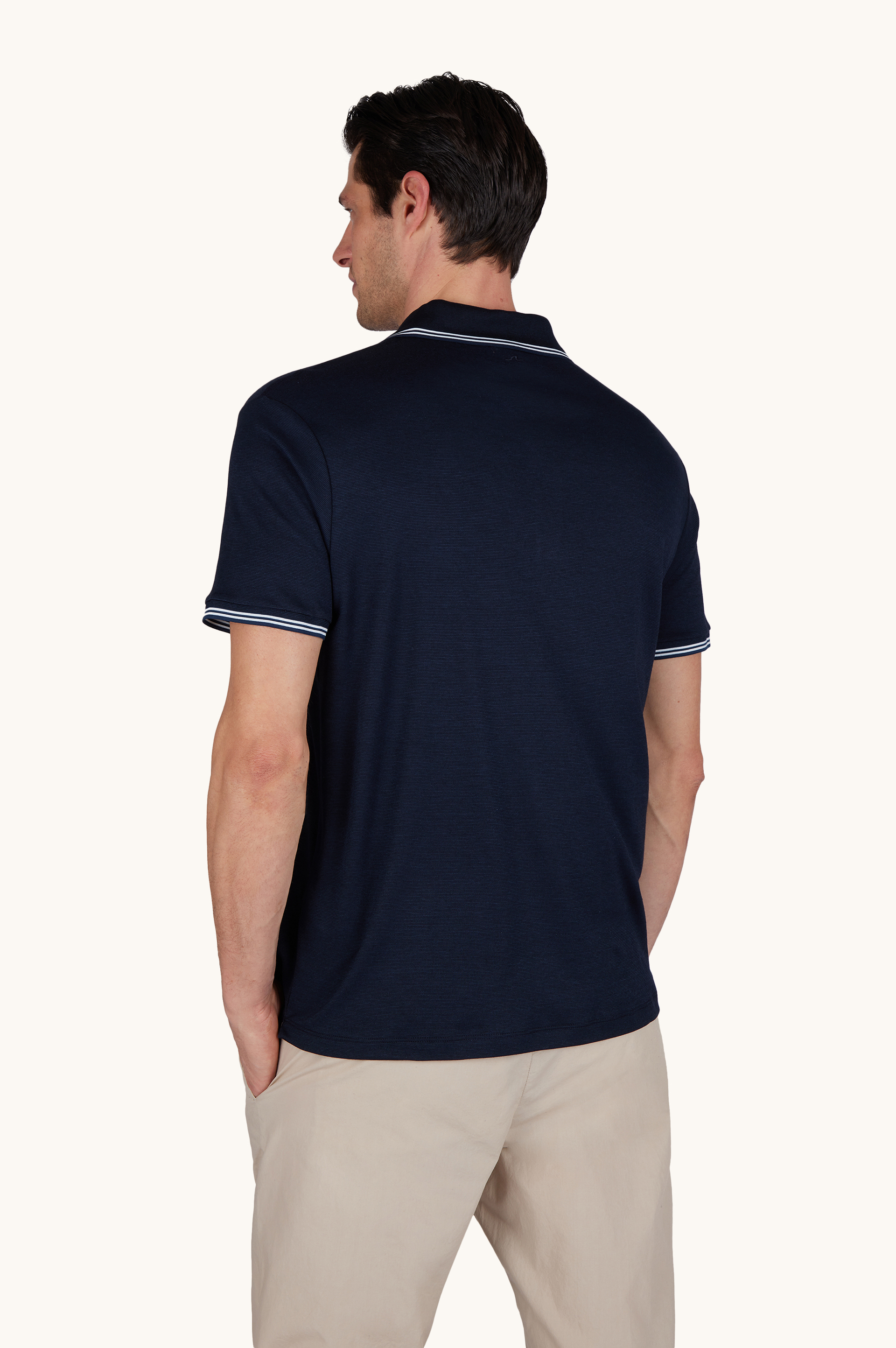 X-Soft polo shirt in cotton interlock image number 3