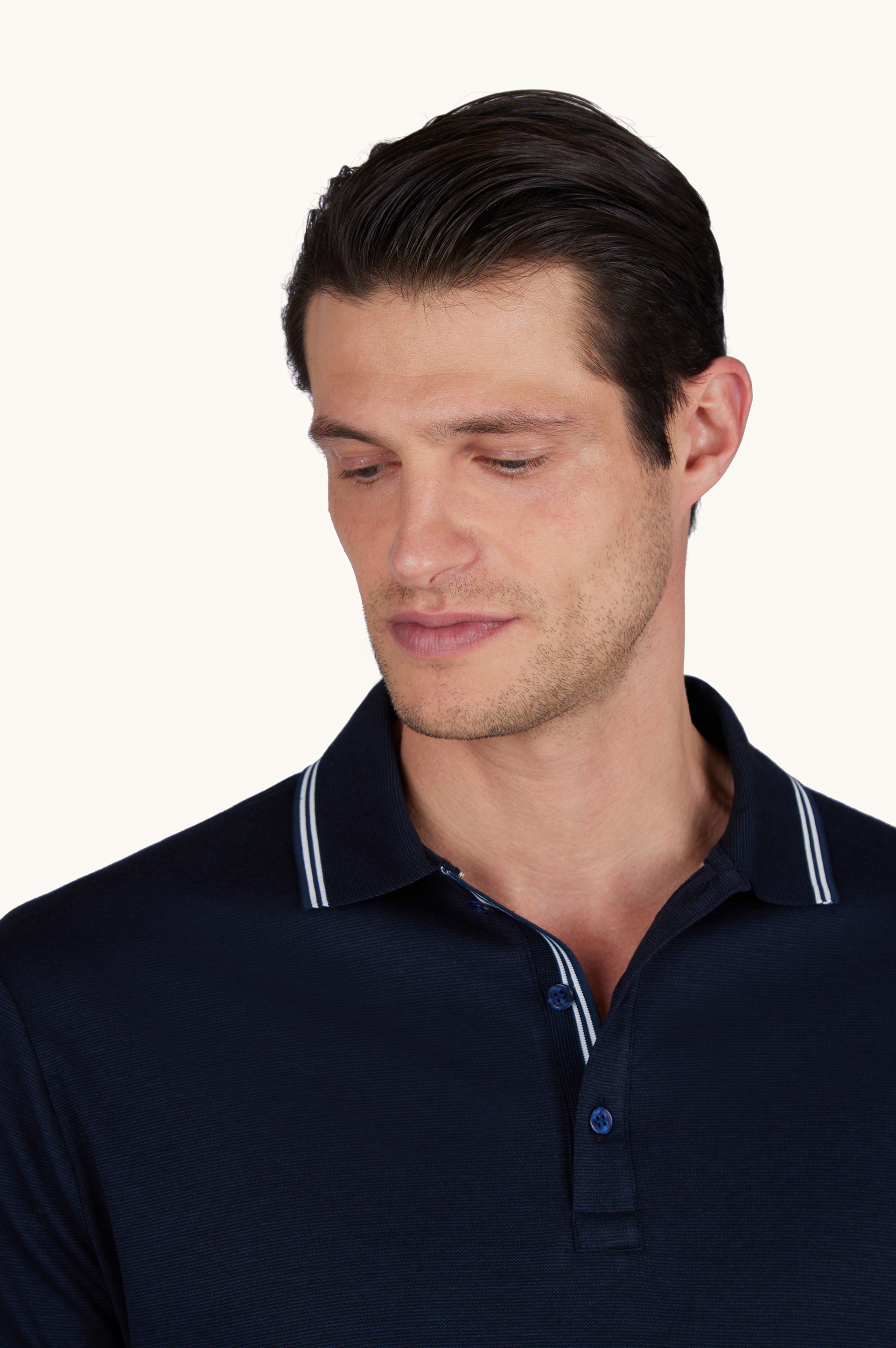 X-Soft polo shirt in cotton interlock image number 4