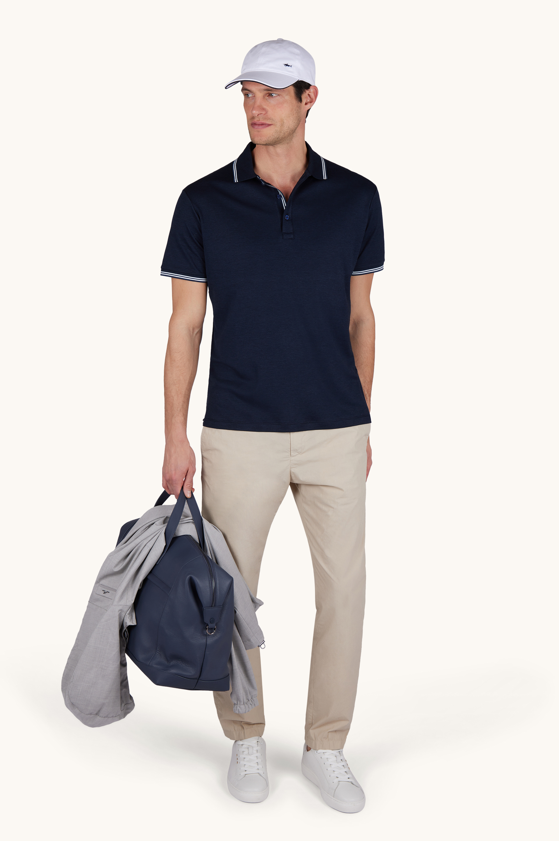 X-Soft polo shirt in cotton interlock image number 2