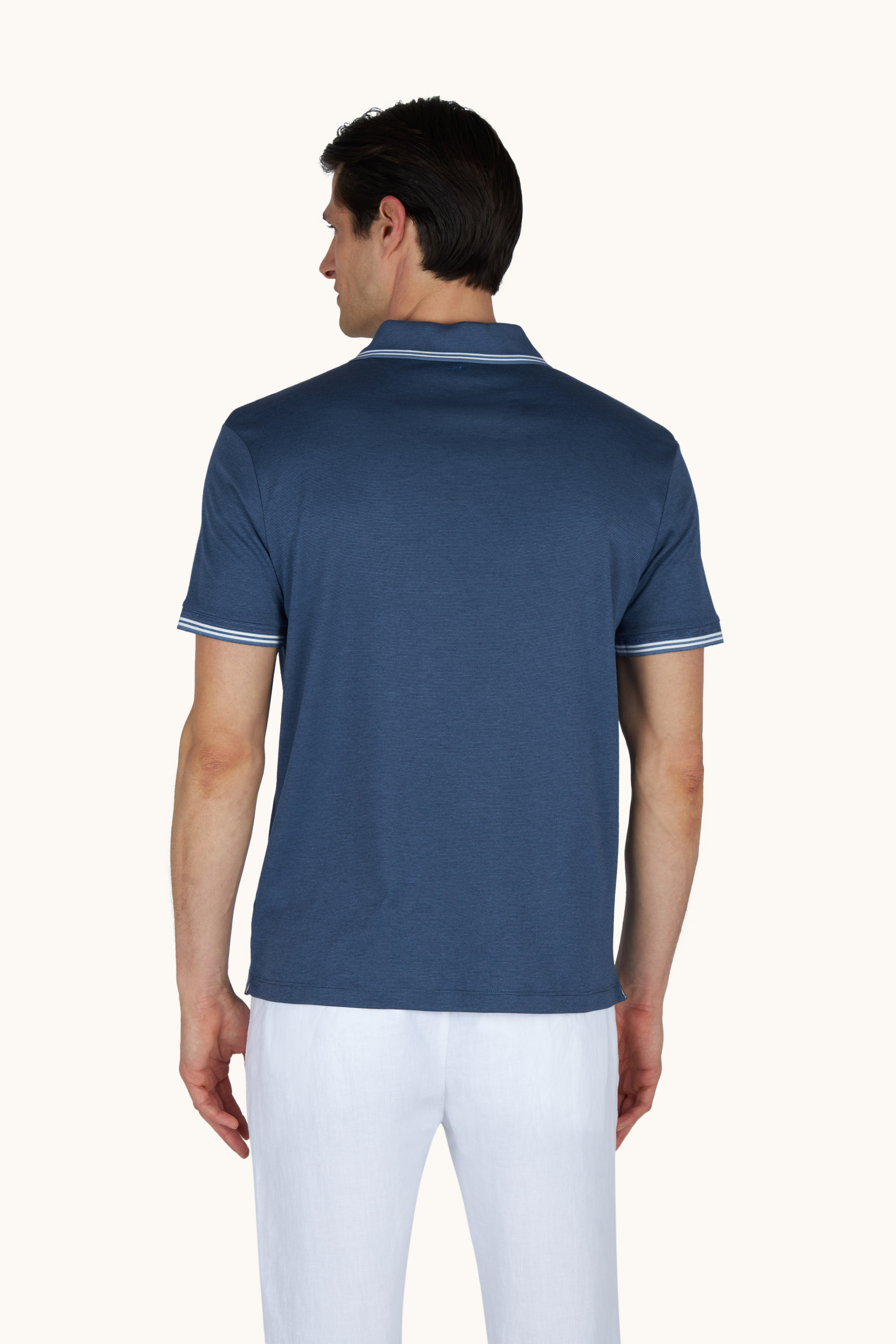 X-Soft polo shirt in cotton interlock image number 2