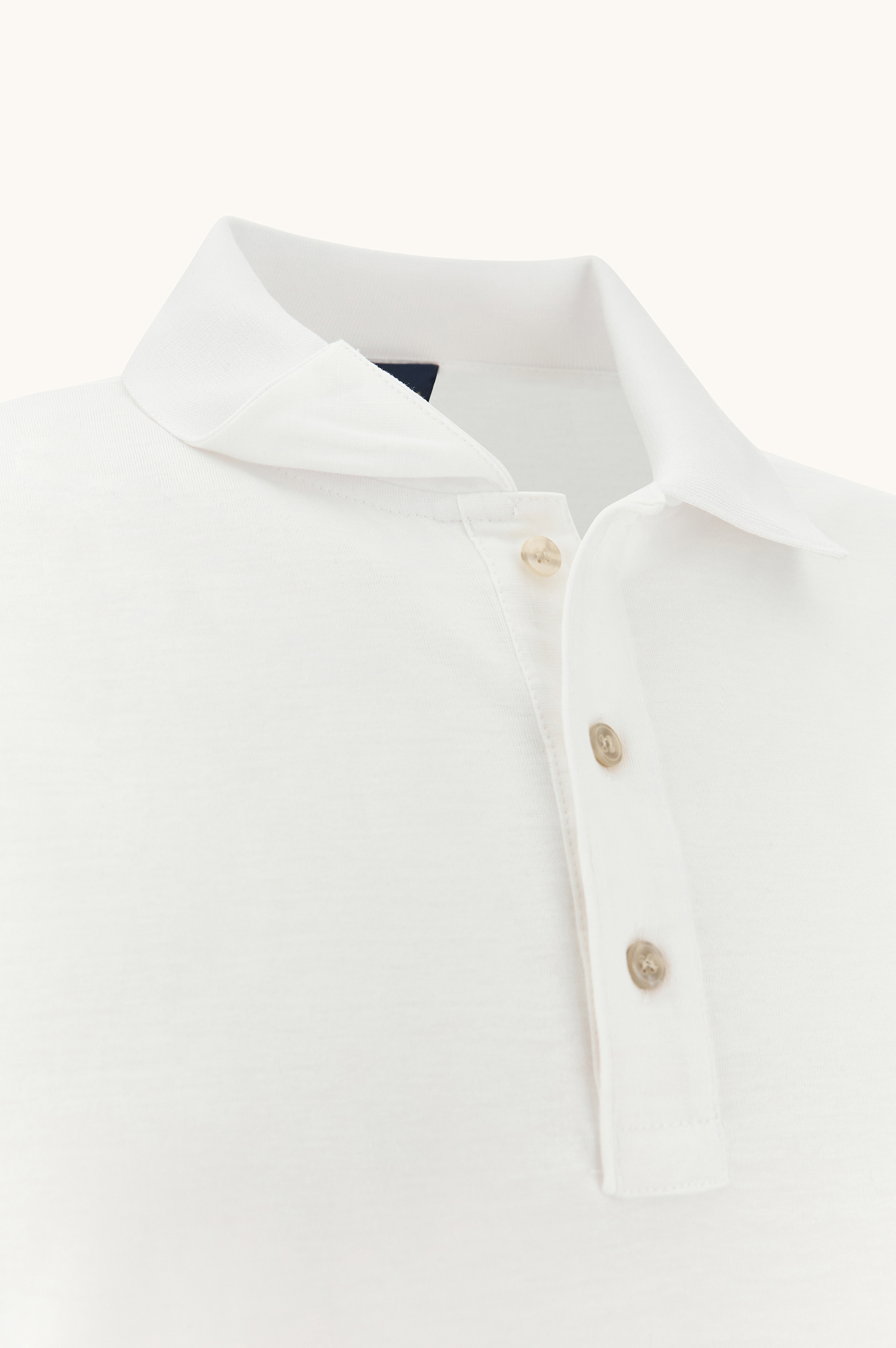 Polo de jersey de algod&oacute;n Double Mercerised con detalles de lino image number 7