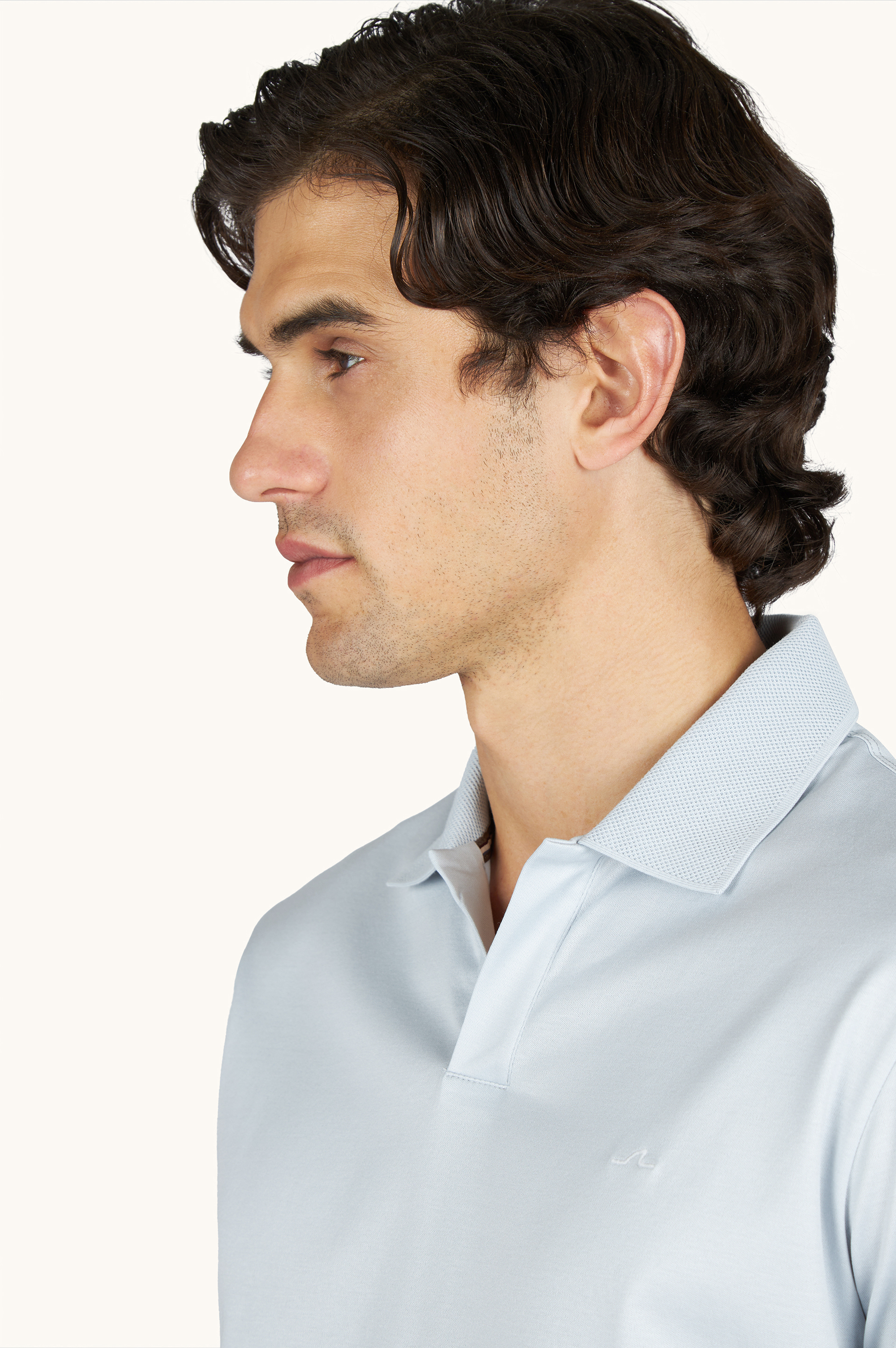 Polo open collar in cotone Aqua Touch image number 4