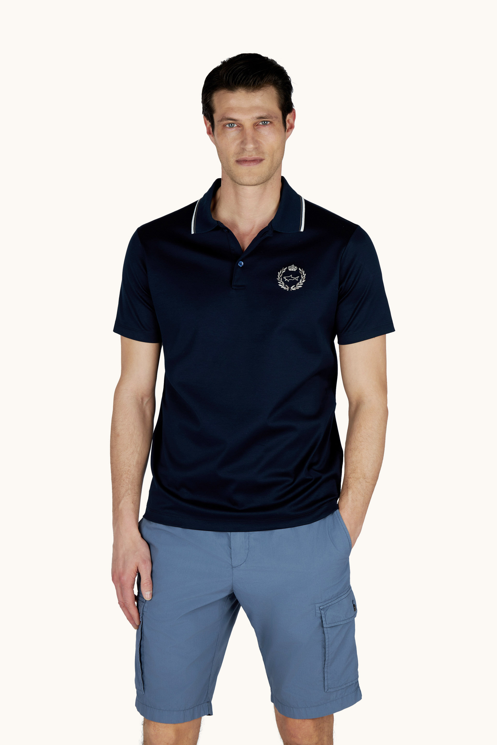 Polo de algod&oacute;n Aqua Touch con bordado her&aacute;ldico image number 0