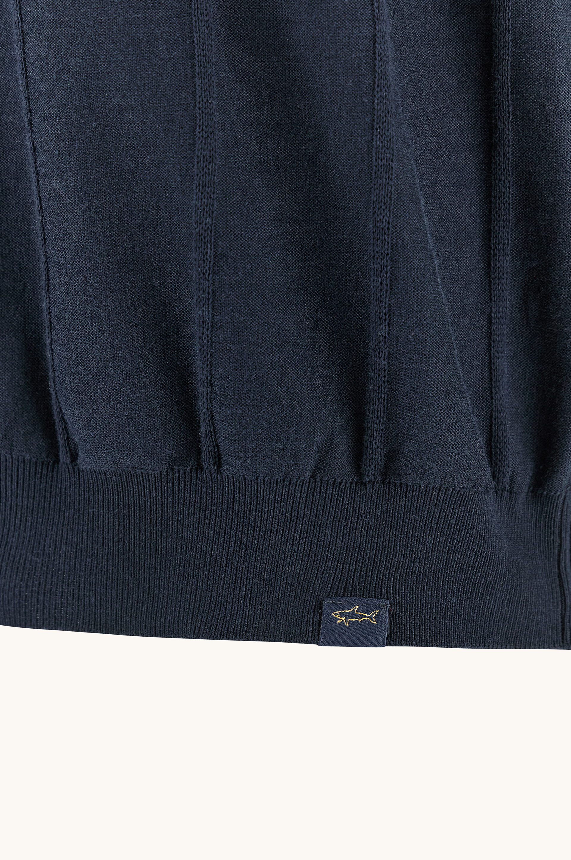 Pull &agrave; col rond en coton Piuma avec d&eacute;tails en lin image number 3