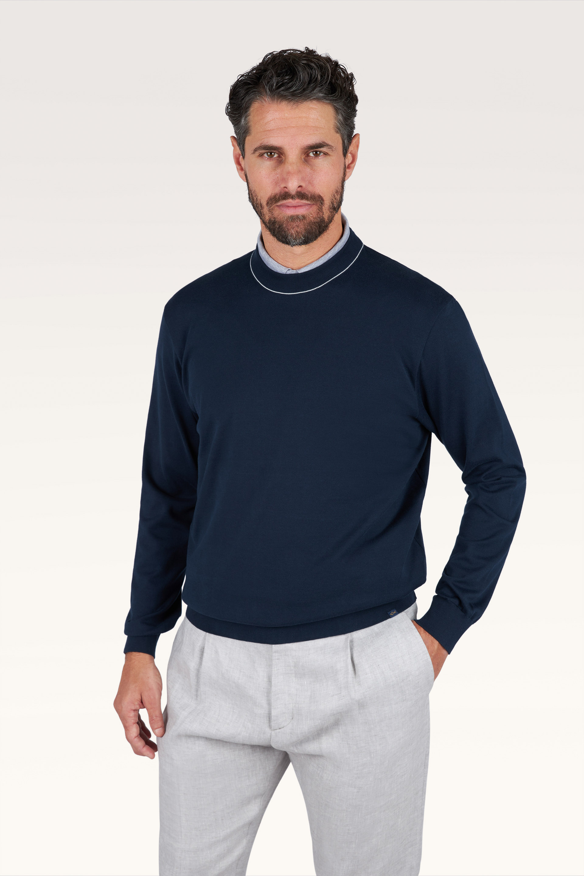 Maglia girocollo in cotone Piuma image number 0