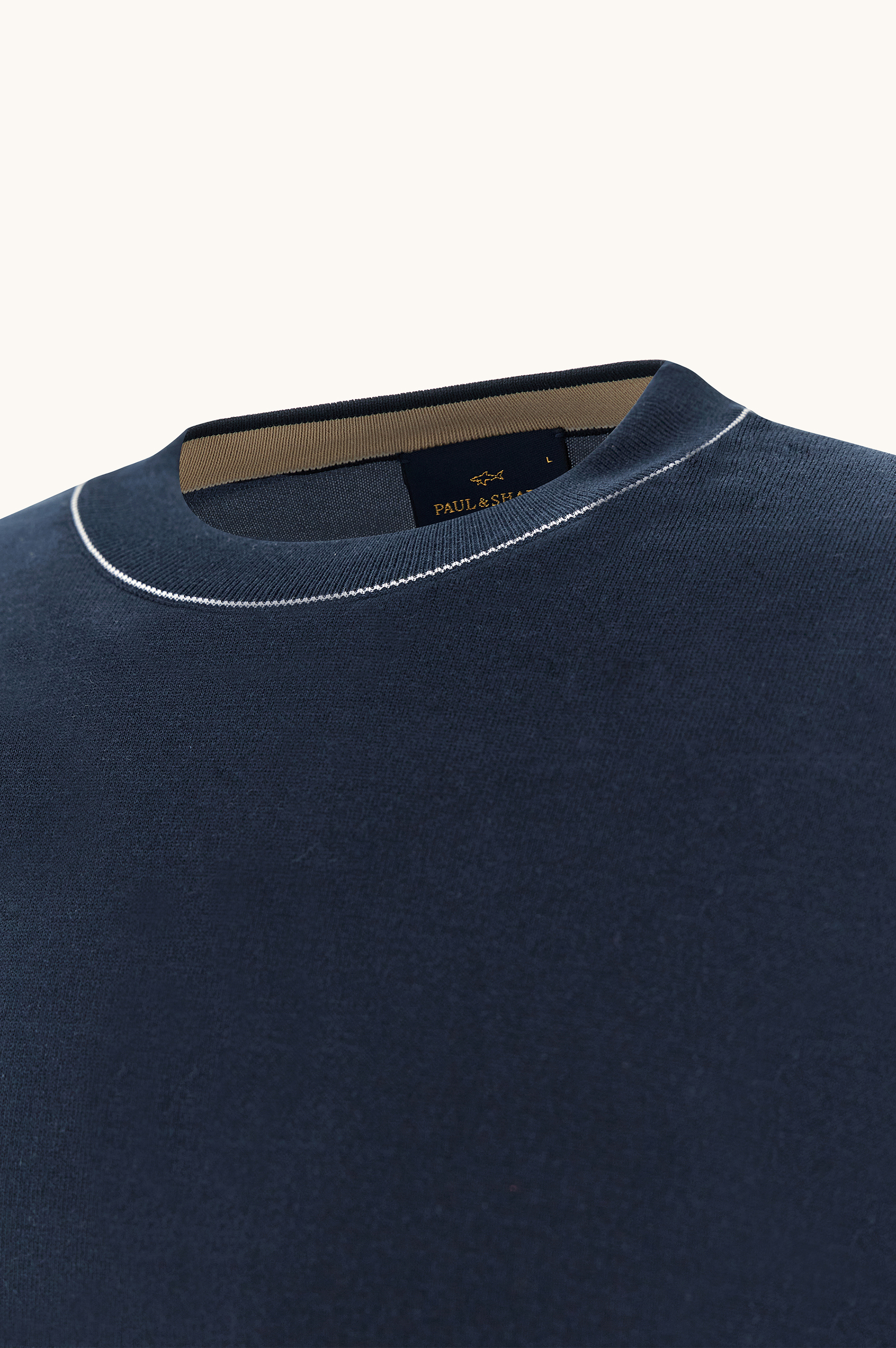 Crew‑neck sweater in Piuma cotton image number 7