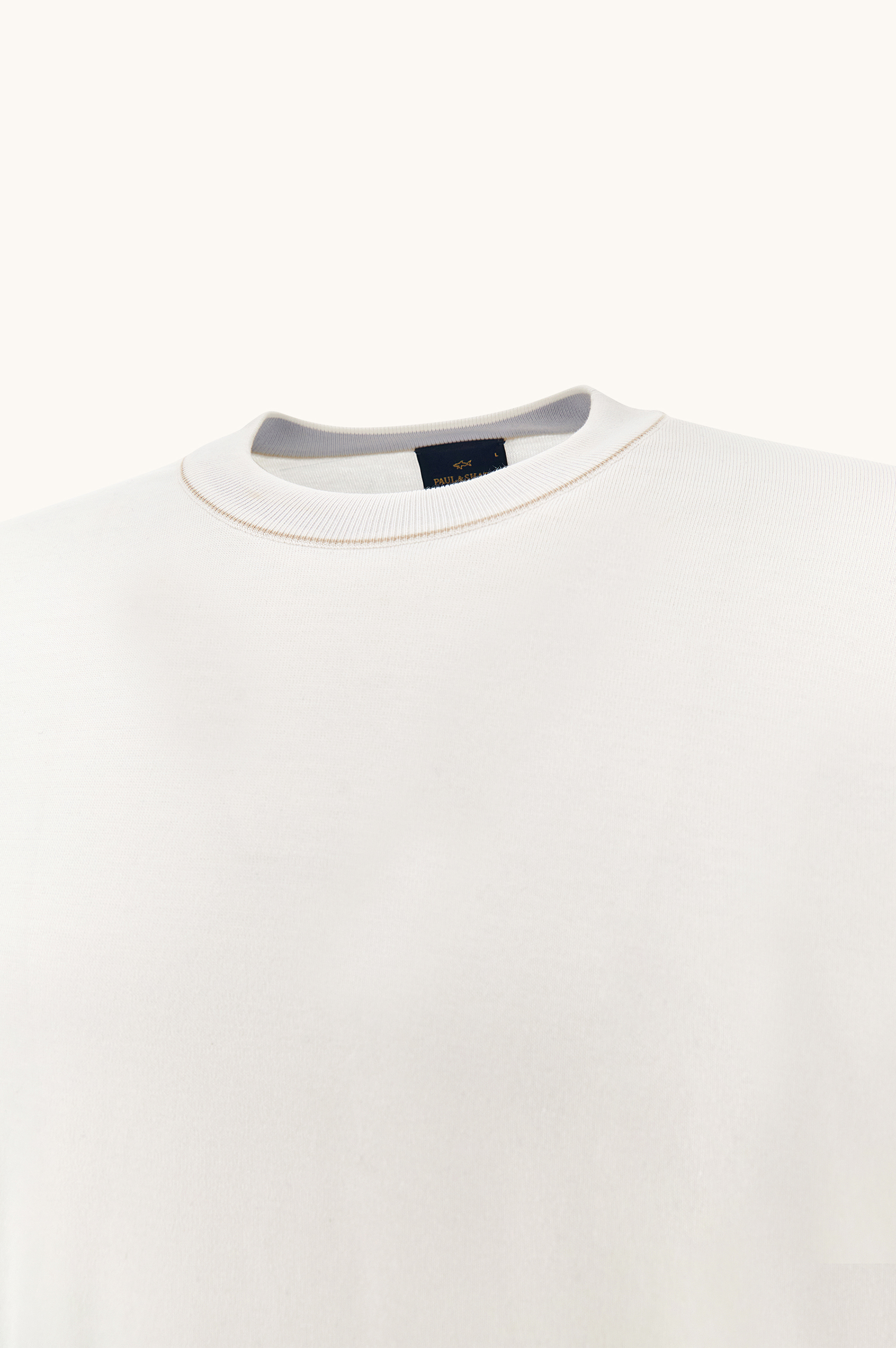 Crew‑neck sweater in Piuma cotton image number 6