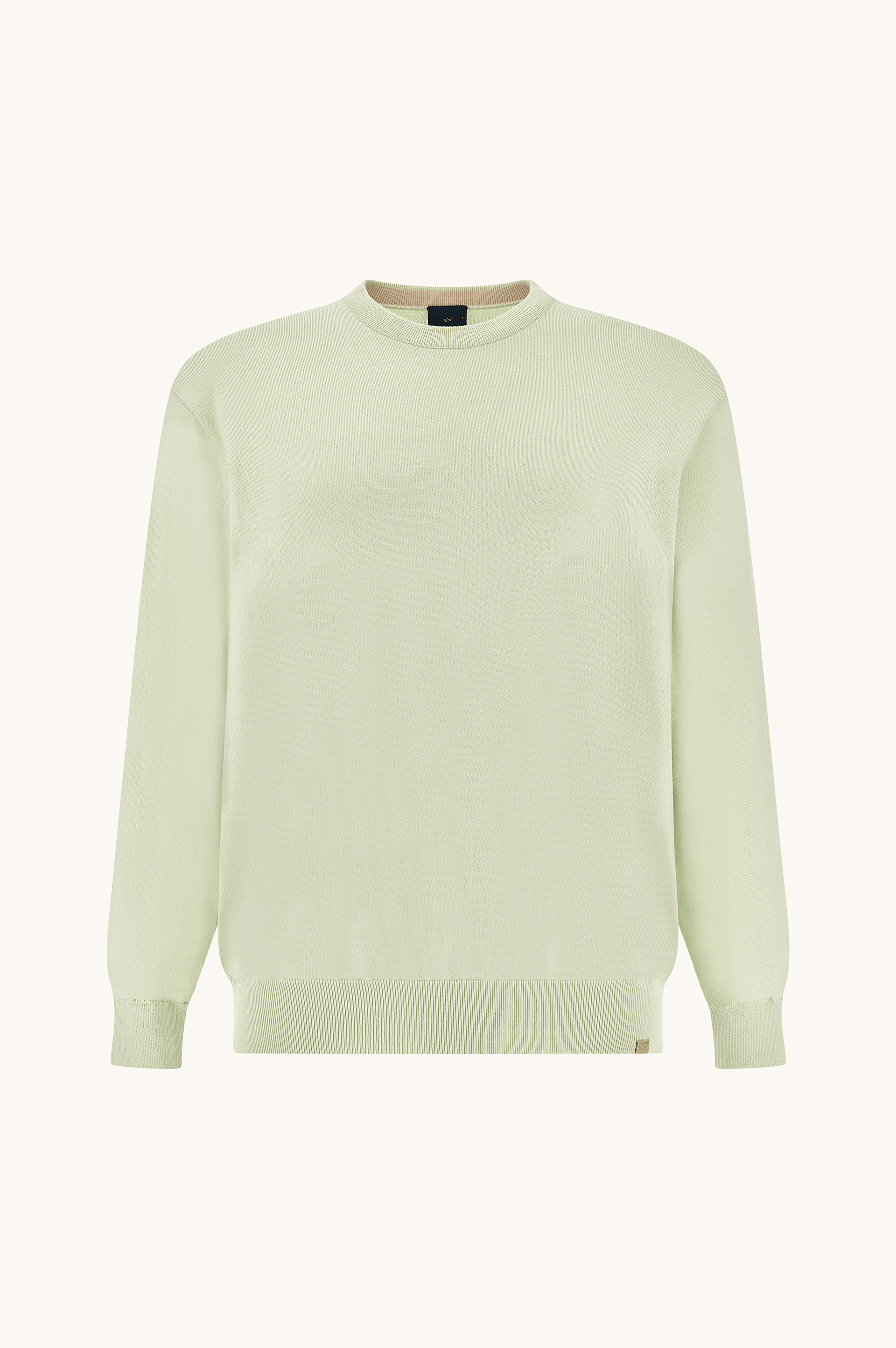 Crew‑neck sweater in Piuma cotton image number 1