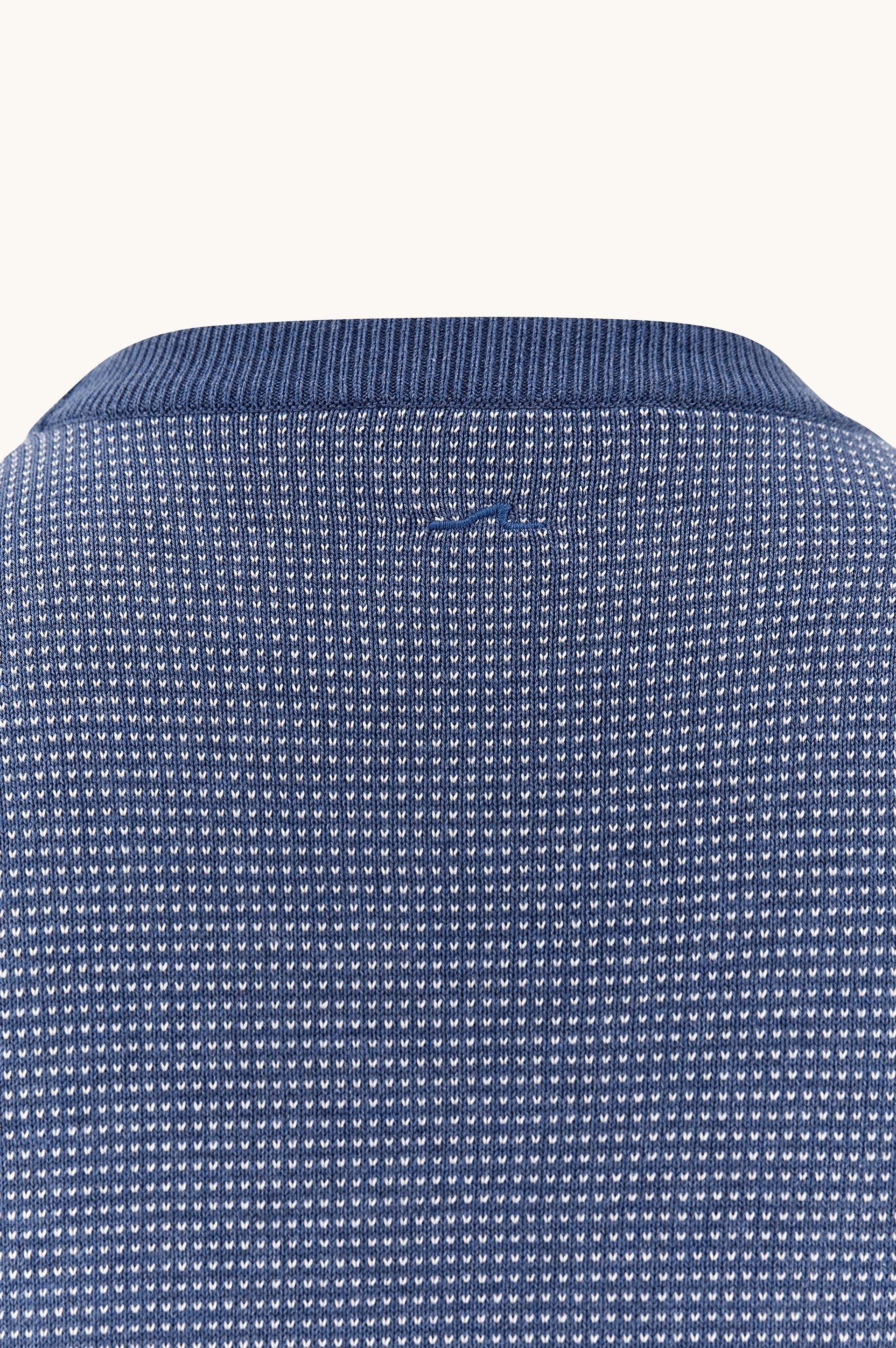 Crew‑neck sweater in silk and cotton with Aqualeather suede details image number 8