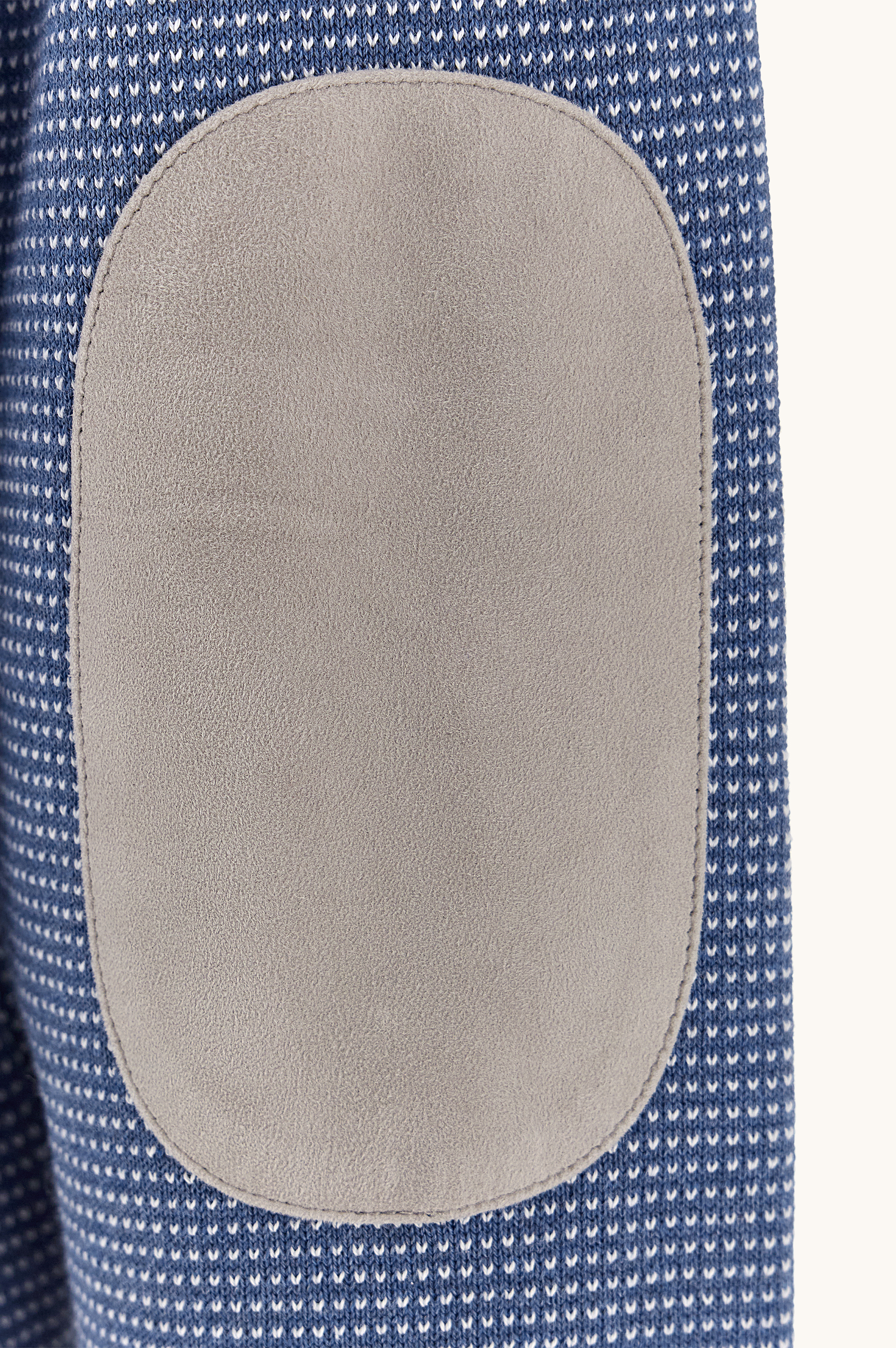 Crew‑neck sweater in silk and cotton with Aqualeather suede details image number 9