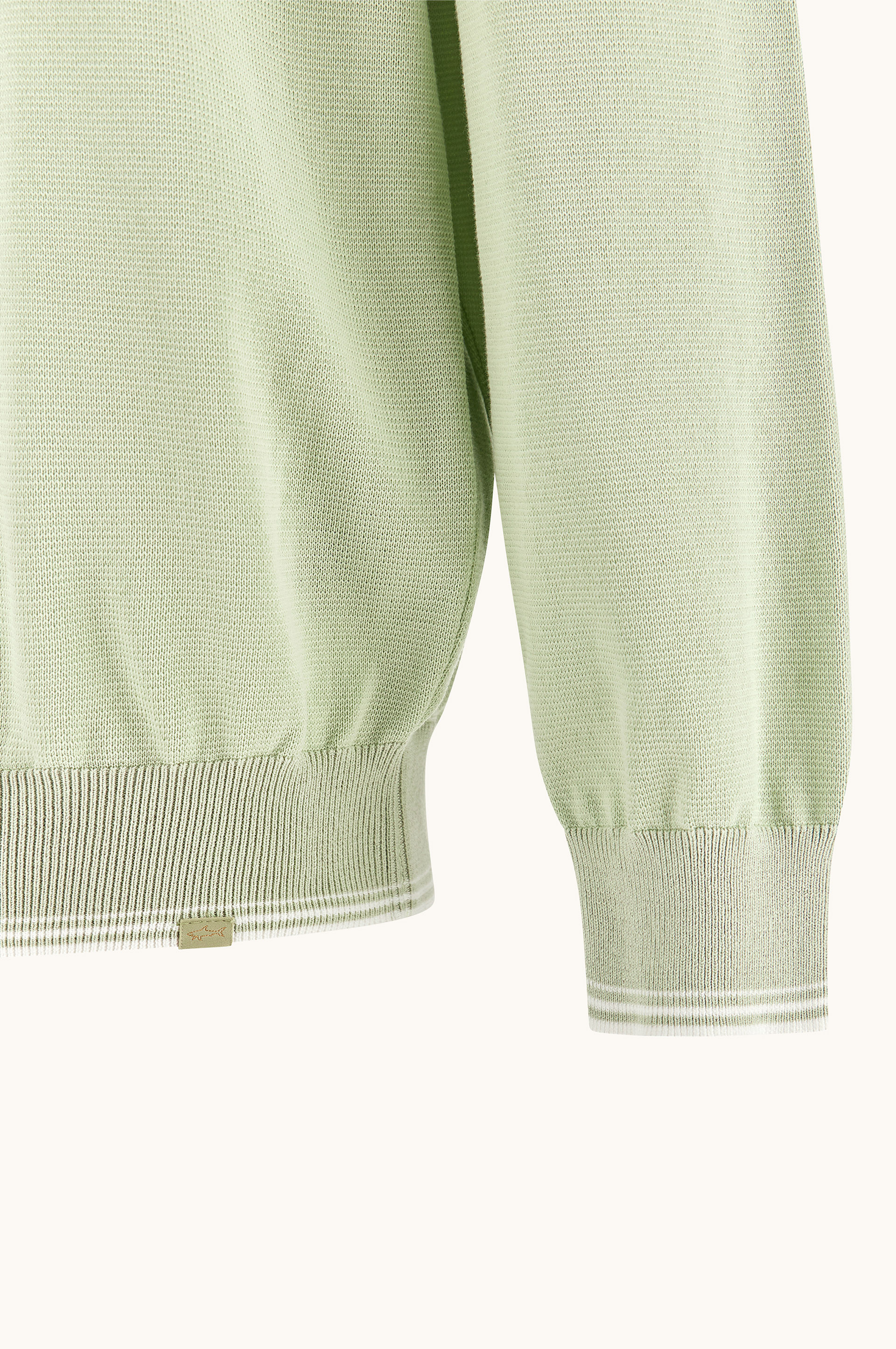 Pull &agrave; col rond en coton Piuma avec d&eacute;tails en tissu technique image number 6