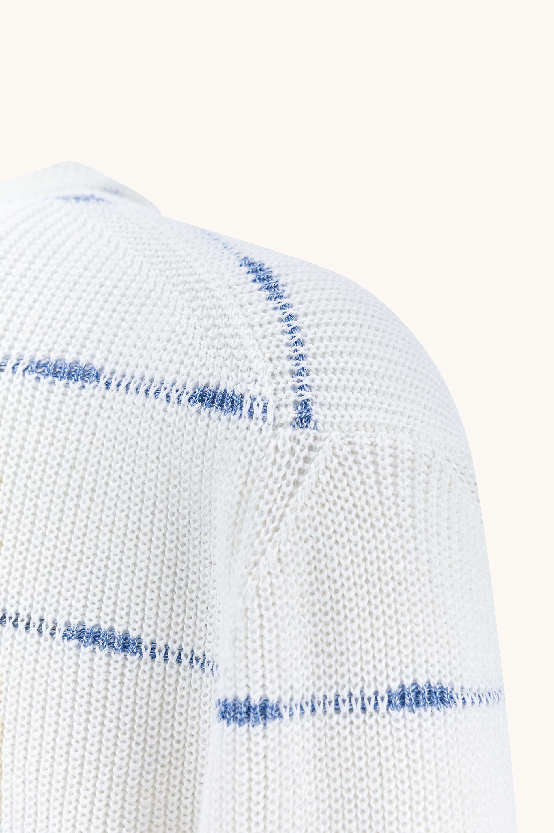 Crew‑neck sweater in linen and cotton Urukai with striped pattern image number 10